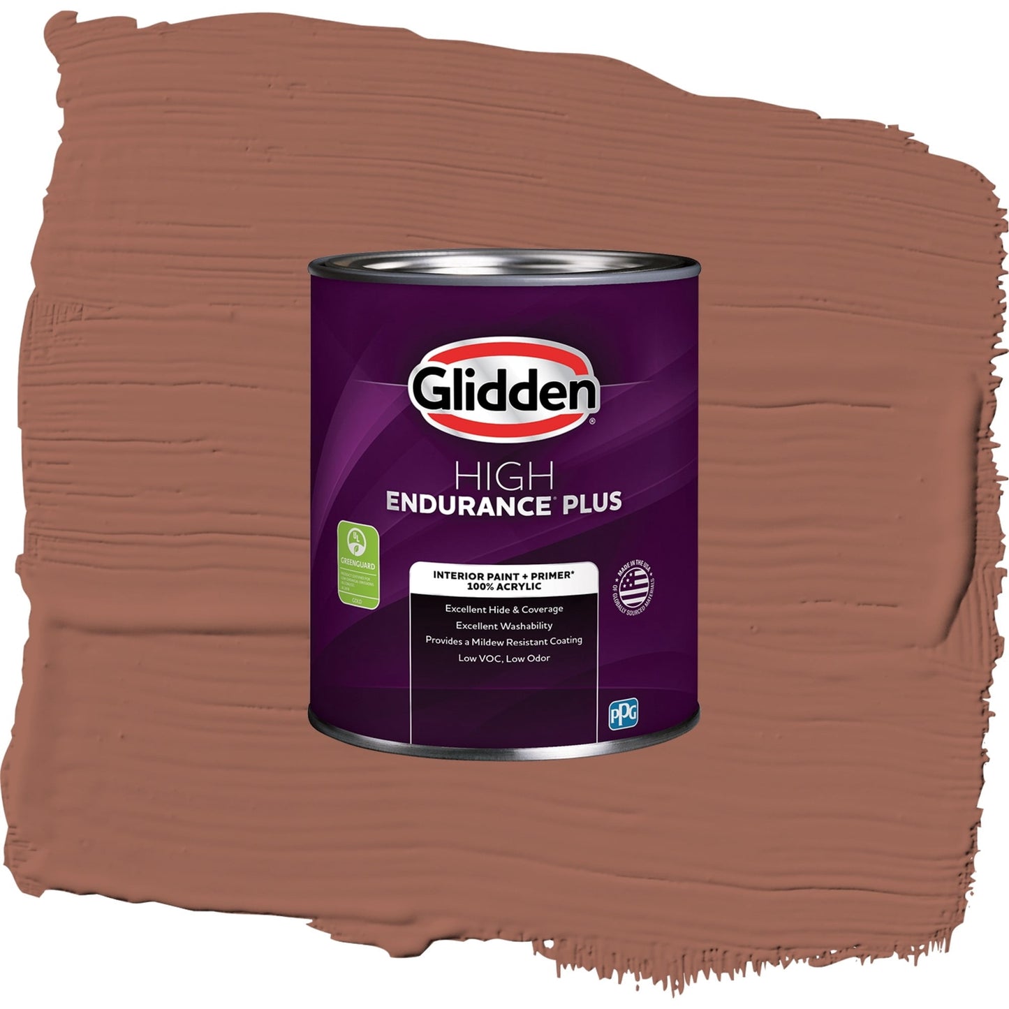 Glidden HEP Apple Brown Betty / Orange, Eggshell Interior Paint with Primer, 1 Quart