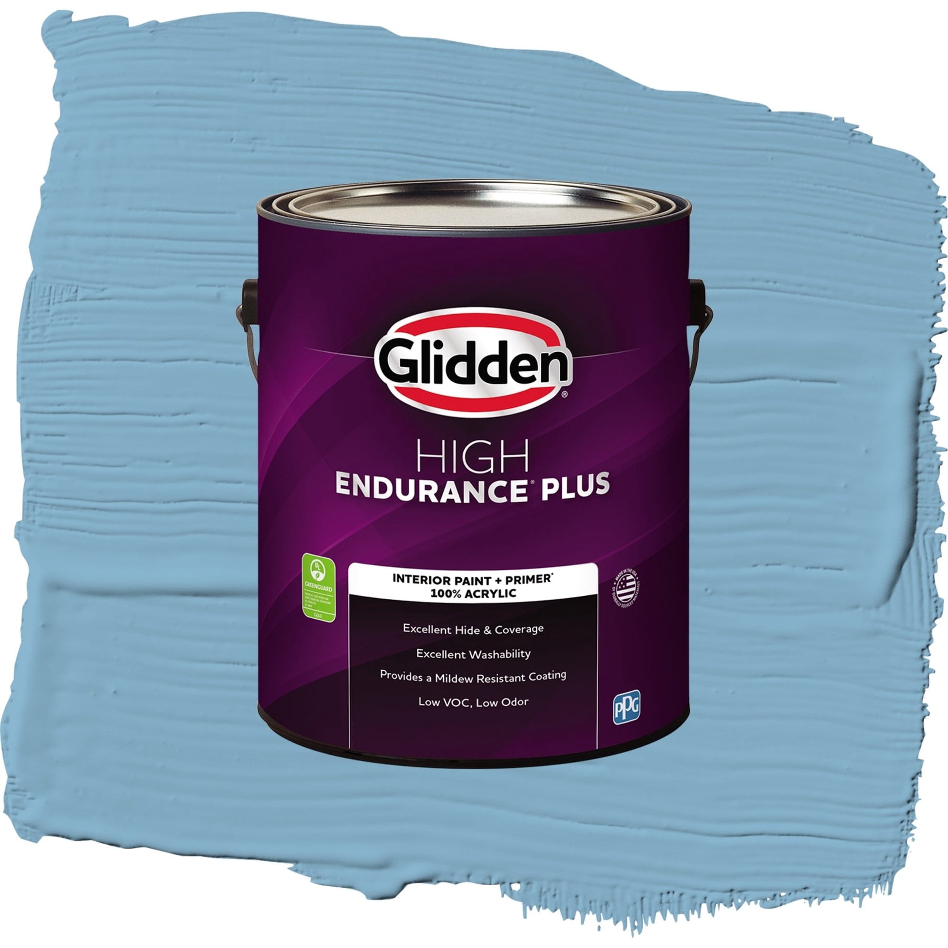 Glidden HEP Arabella / Blue, Eggshell Interior Paint with Primer, 1 Gallon