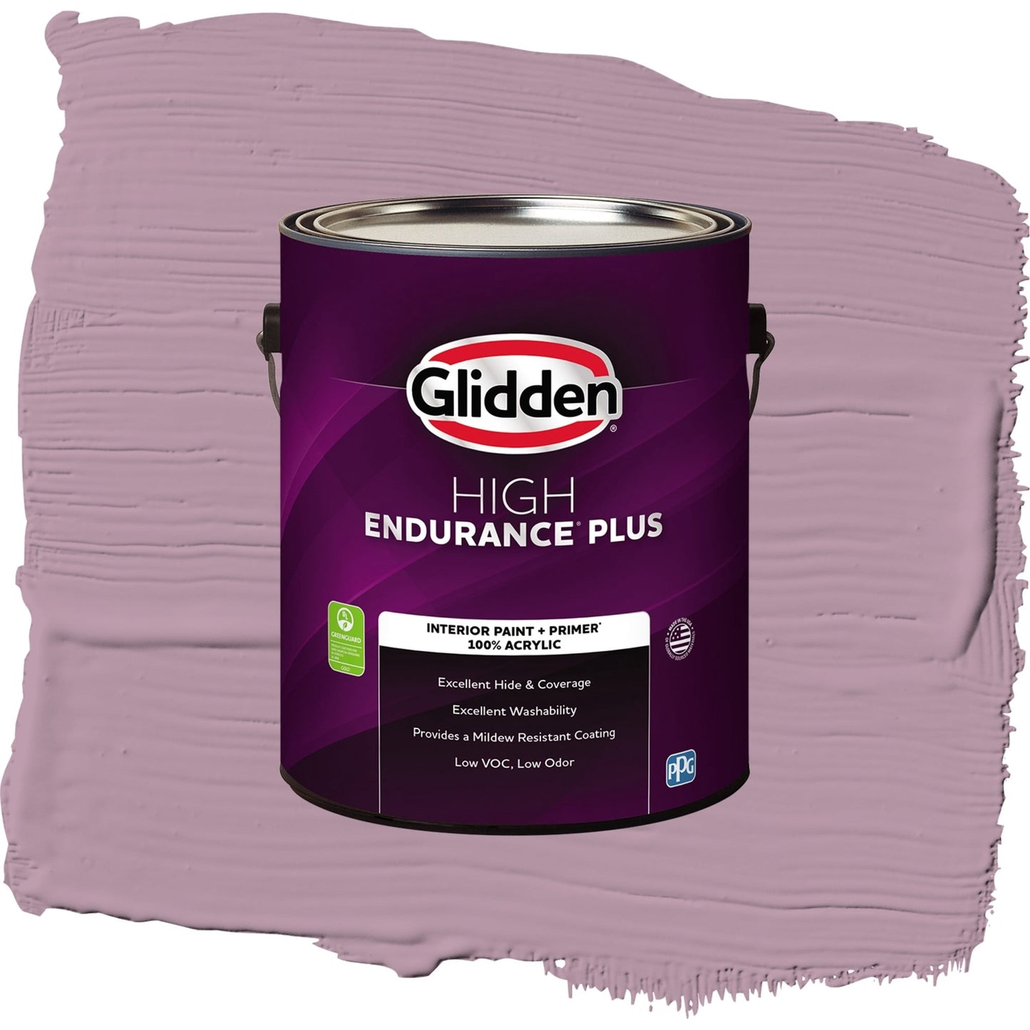 Glidden HEP Ashberry / Purple, Flat Interior Paint with Primer, 1 Gallon