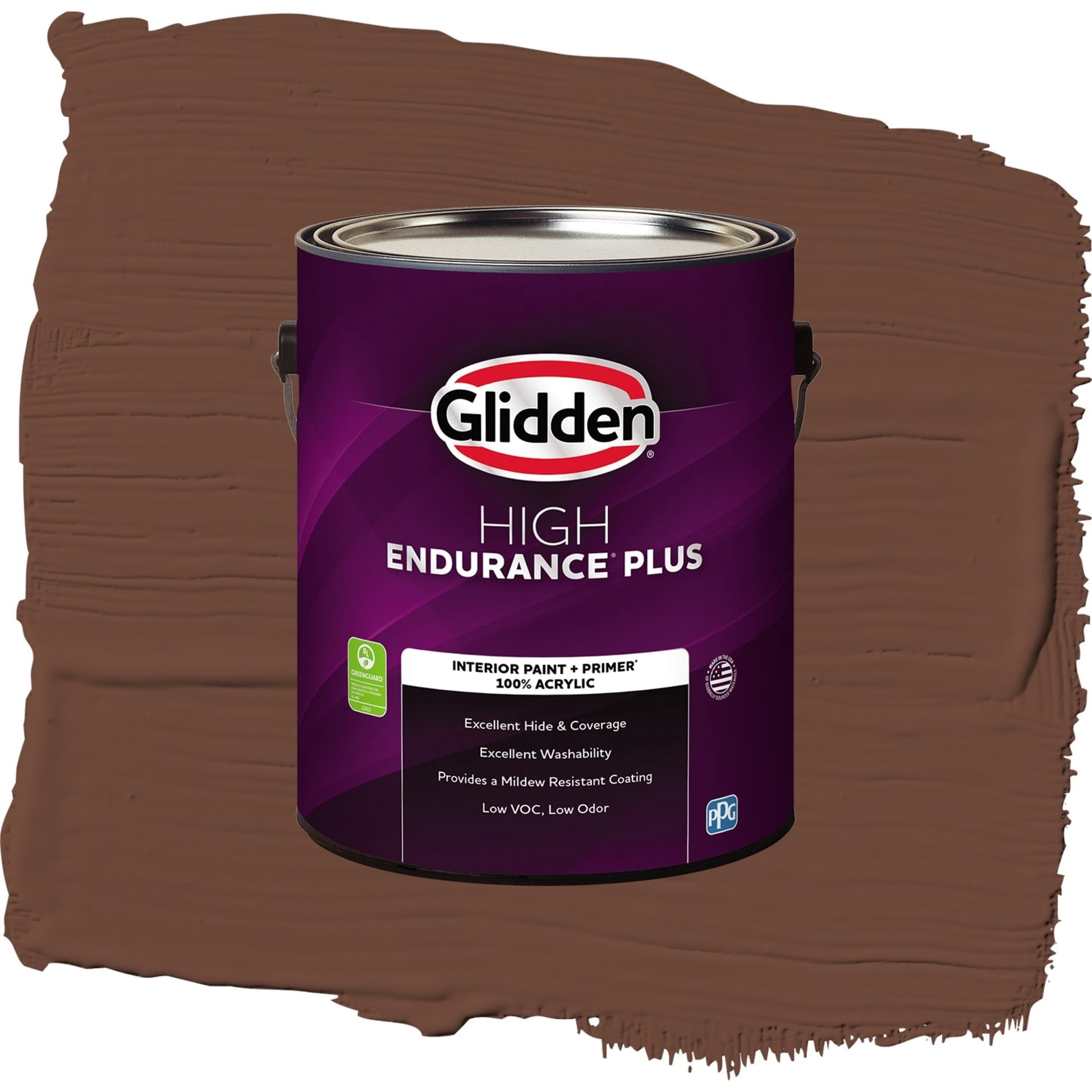 Glidden HEP Bird House Brown / Brown, Semi-Gloss Interior Paint with Primer, 1 Gallon