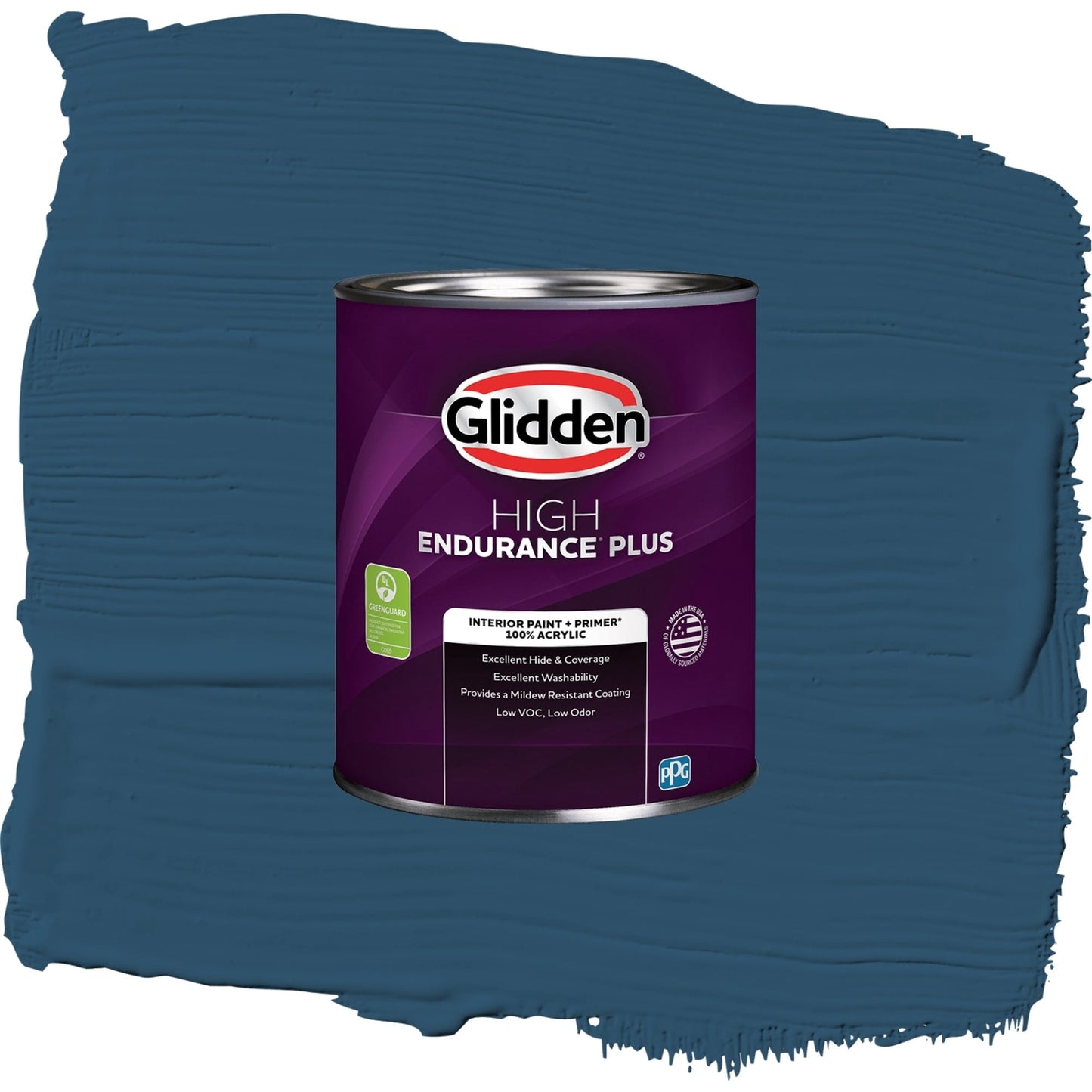 Glidden HEP Blue Lava / Blue, Eggshell Interior Paint with Primer, 1 Quart