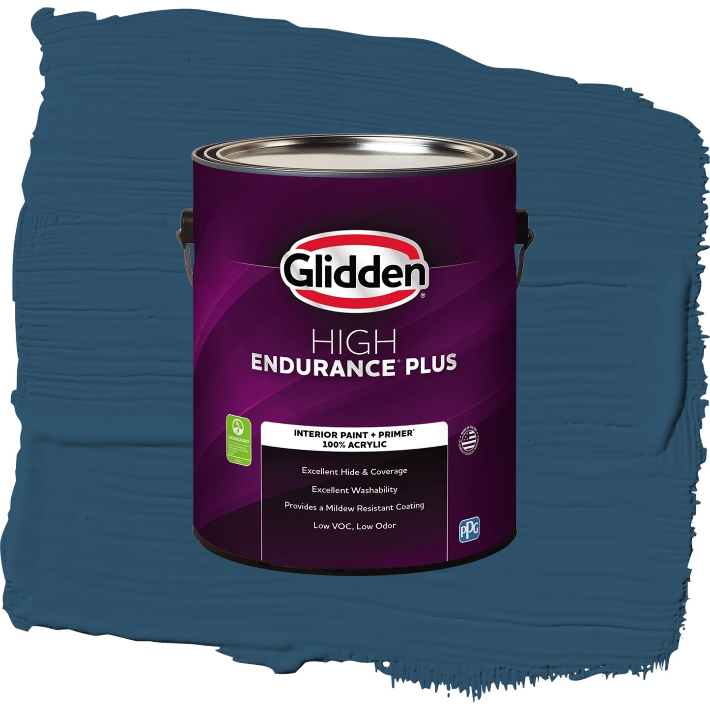 Glidden HEP Blue Lava / Blue, Semi-Gloss Interior Paint with Primer, 1 Gallon