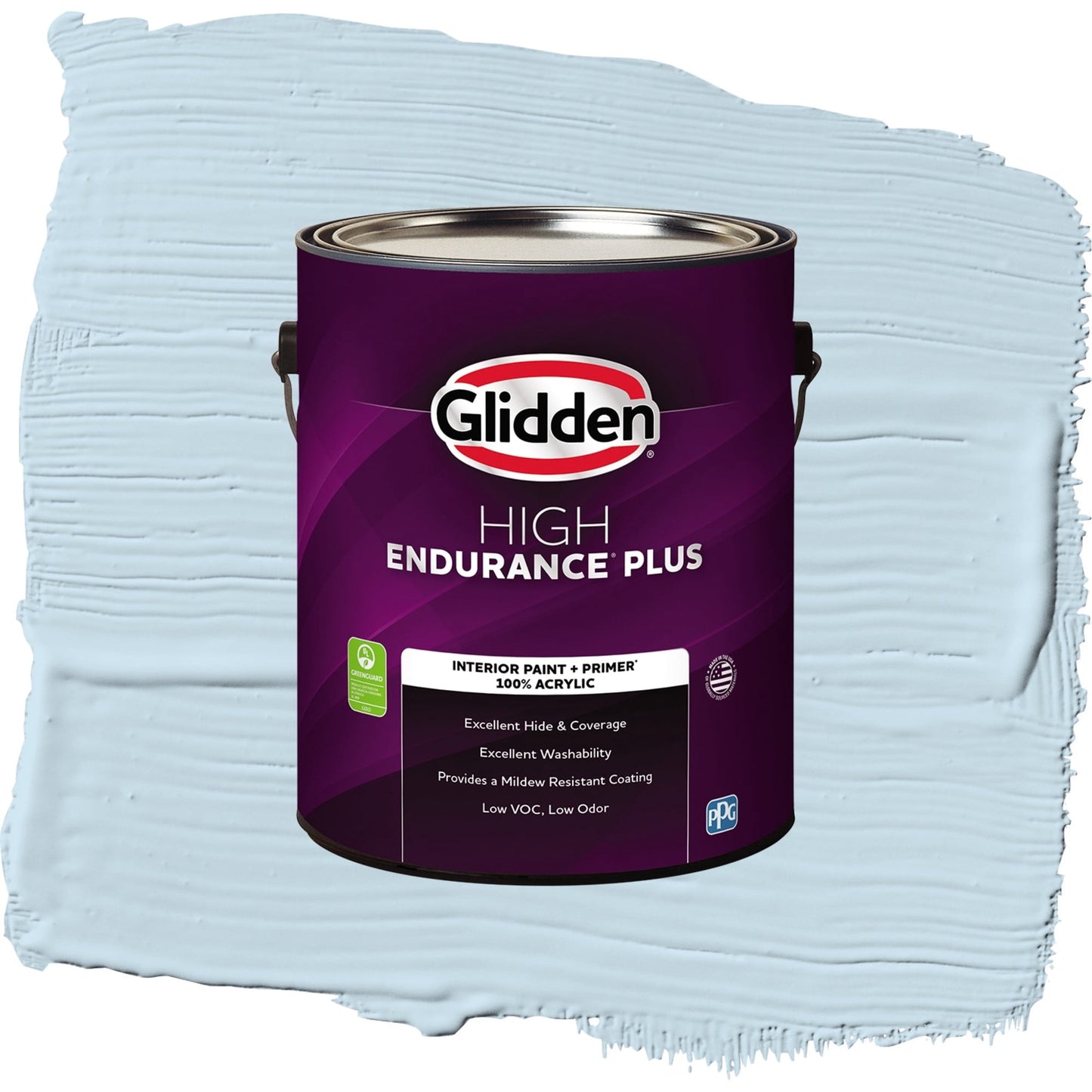 Glidden HEP Blue Pearl / Blue, Flat Interior Paint with Primer, 1 Gallon