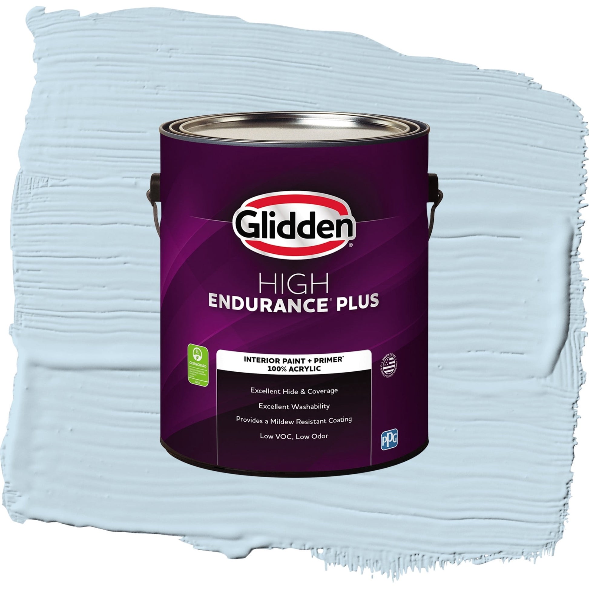 Glidden HEP Blue Pearl / Blue, Flat Interior Paint with Primer, 1 Gallon