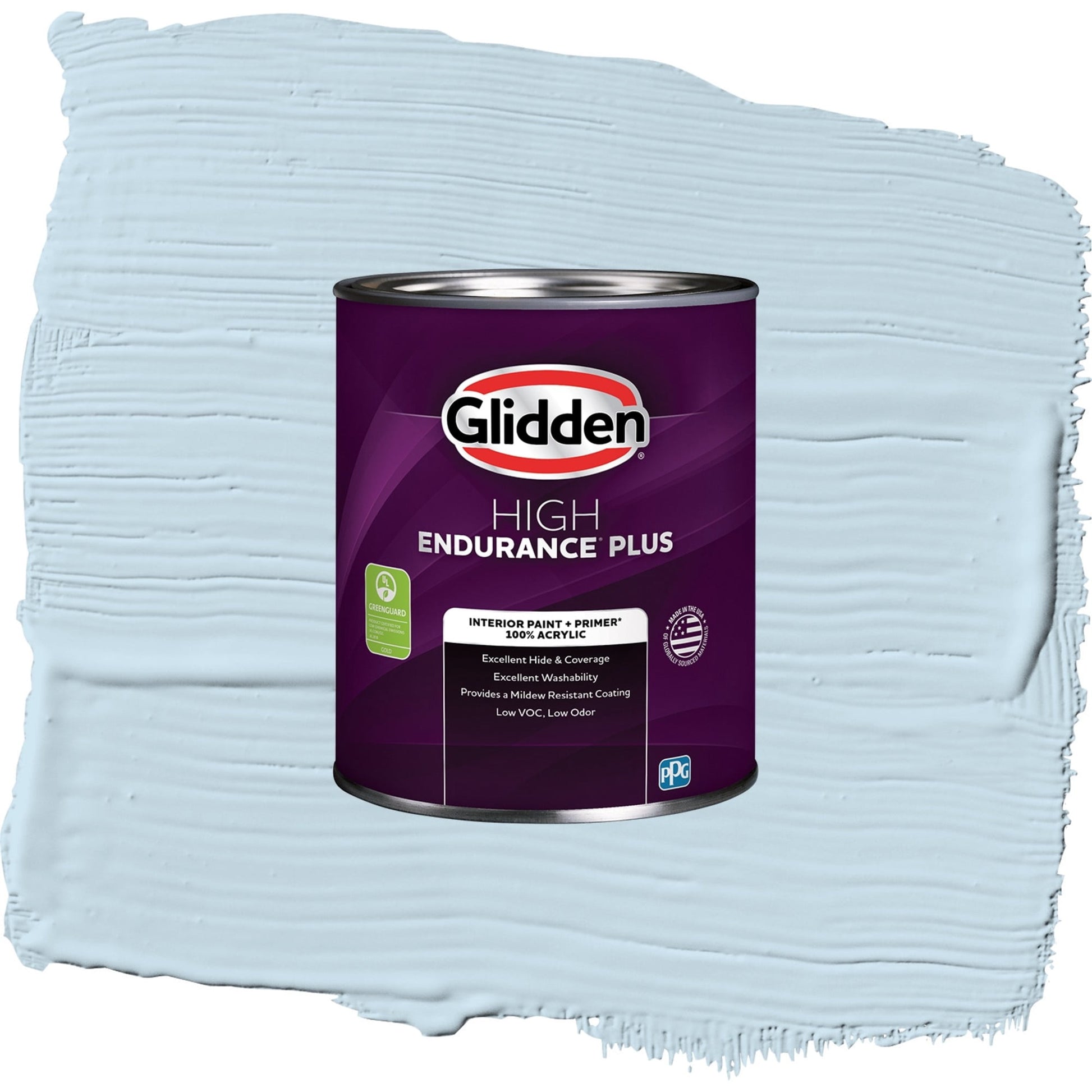 Glidden HEP Blue Pearl / Blue, Semi-Gloss Interior Paint with Primer, 1 Quart