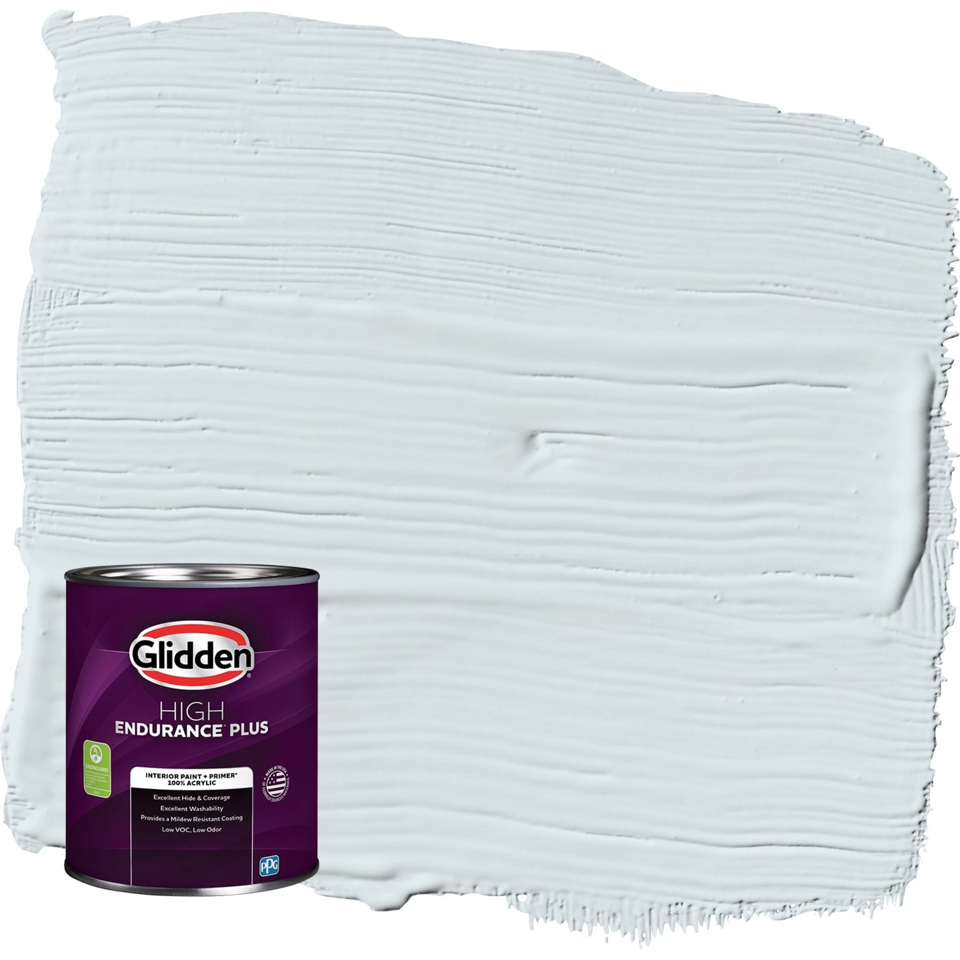 Glidden HEP Blue Smoke / Blue Eggshell Interior Paint with Primer, 1 Quart