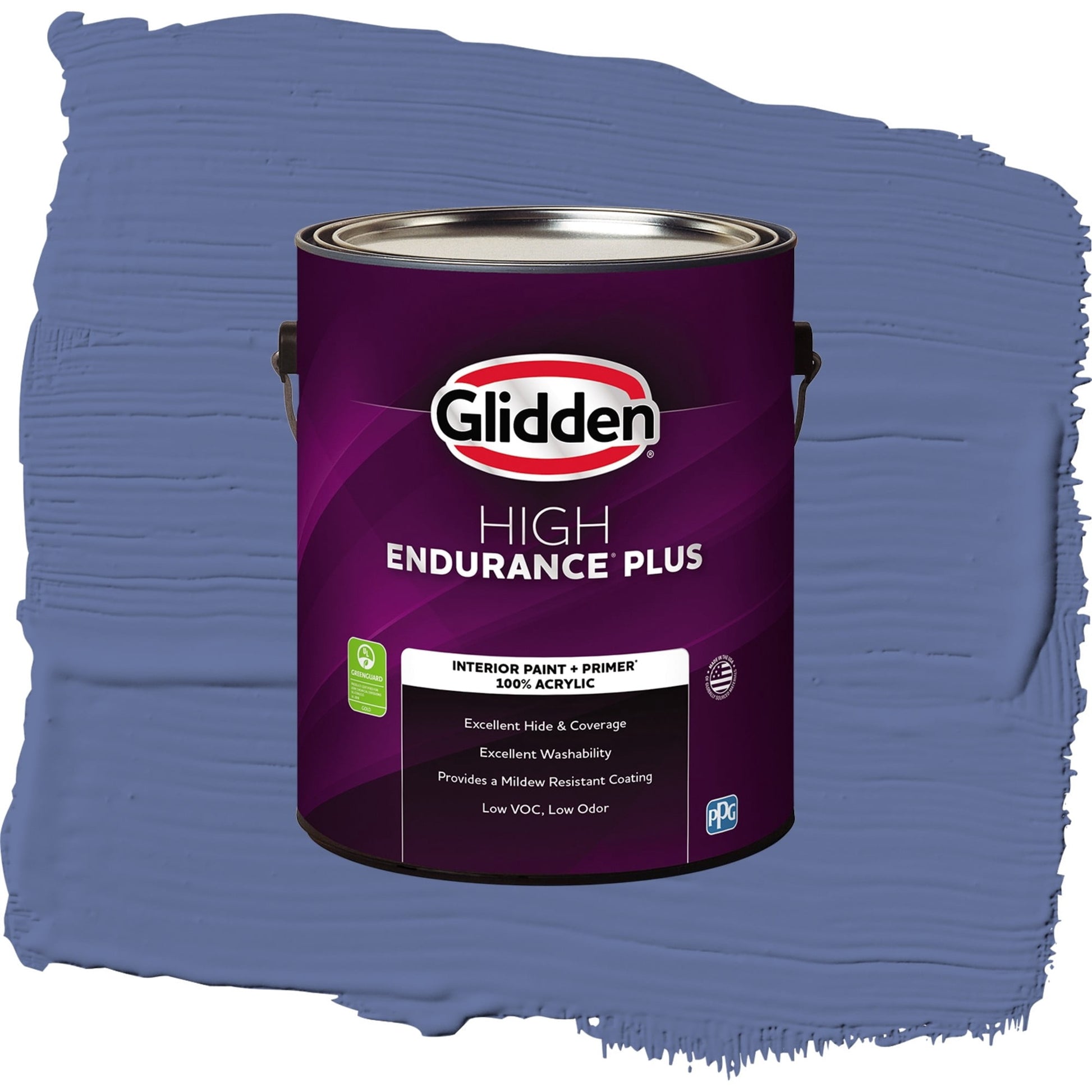 Glidden HEP Blueberry Patch / Blue, Eggshell Interior Paint with Primer, 1 Gallon
