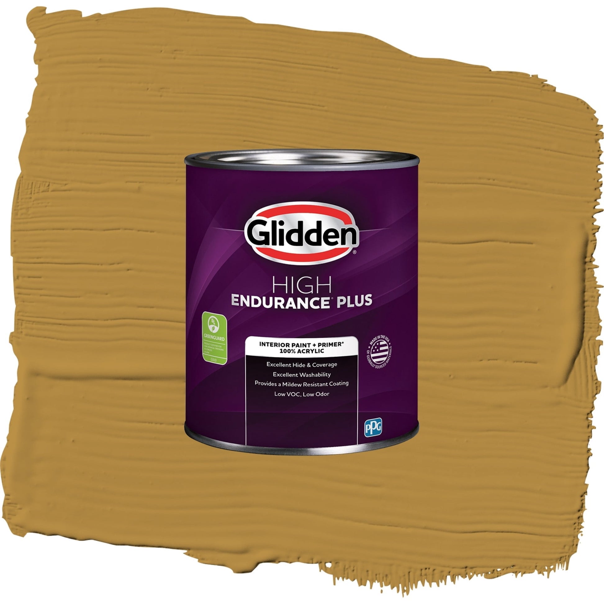 Glidden HEP Butterscotch Ripple / Yellow, Semi-Gloss Interior Paint with Primer, 1 Quart