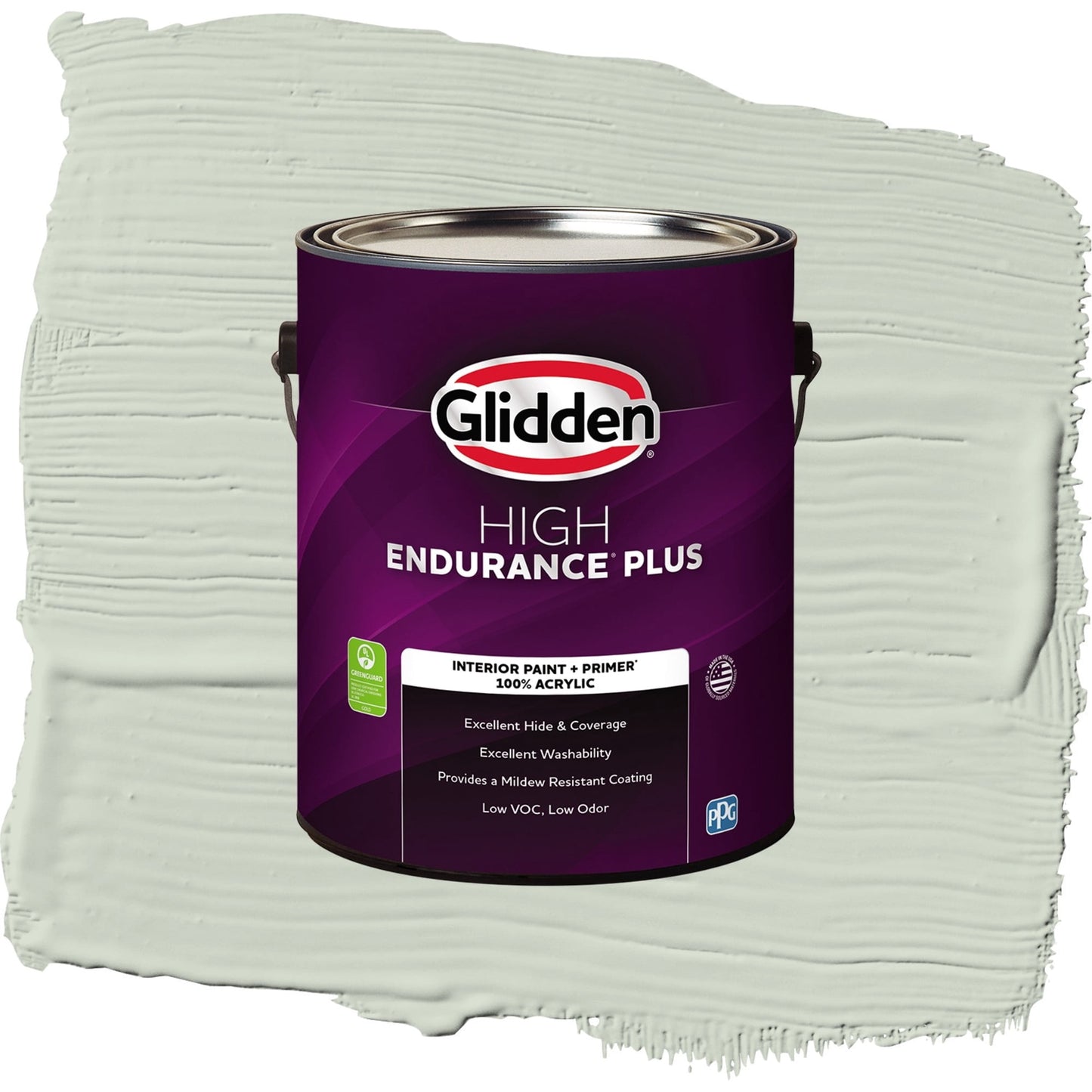 Glidden HEP Castaway / Green, Flat Interior Paint with Primer, 1 Gallon