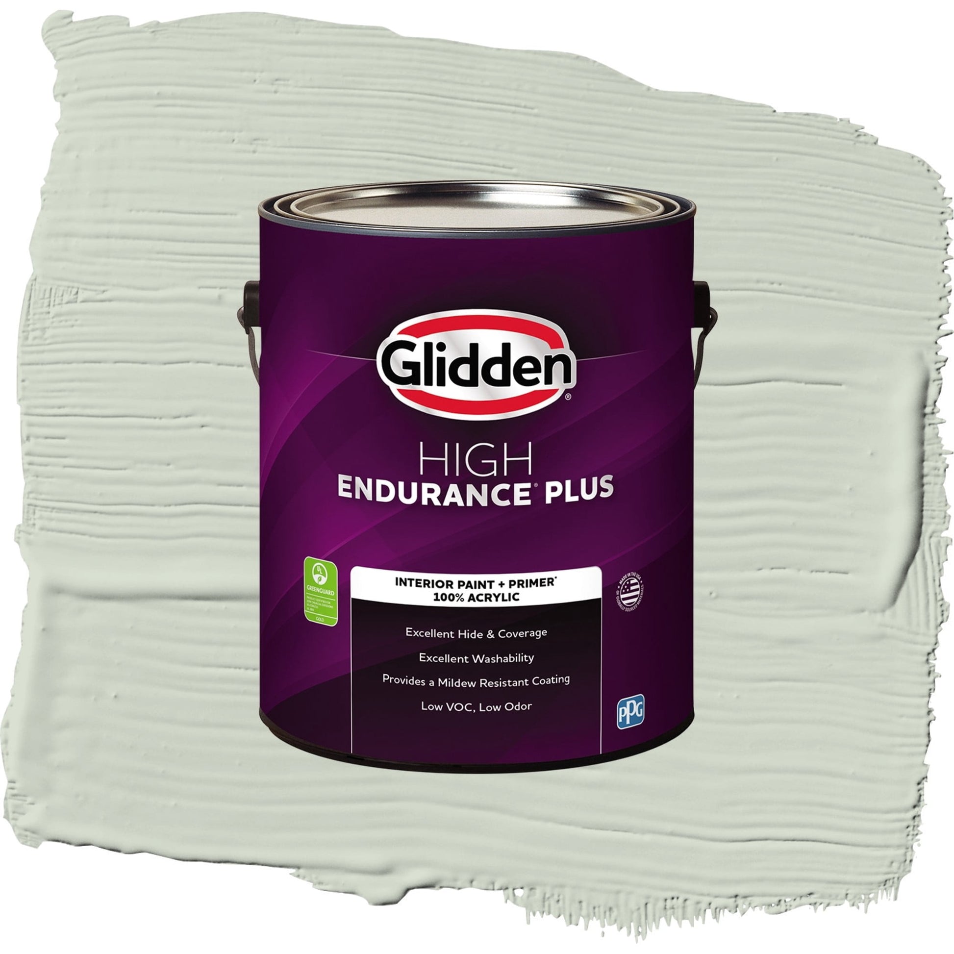 Glidden HEP Castaway / Green, Semi-Gloss Interior Paint with Primer, 1 Gallon