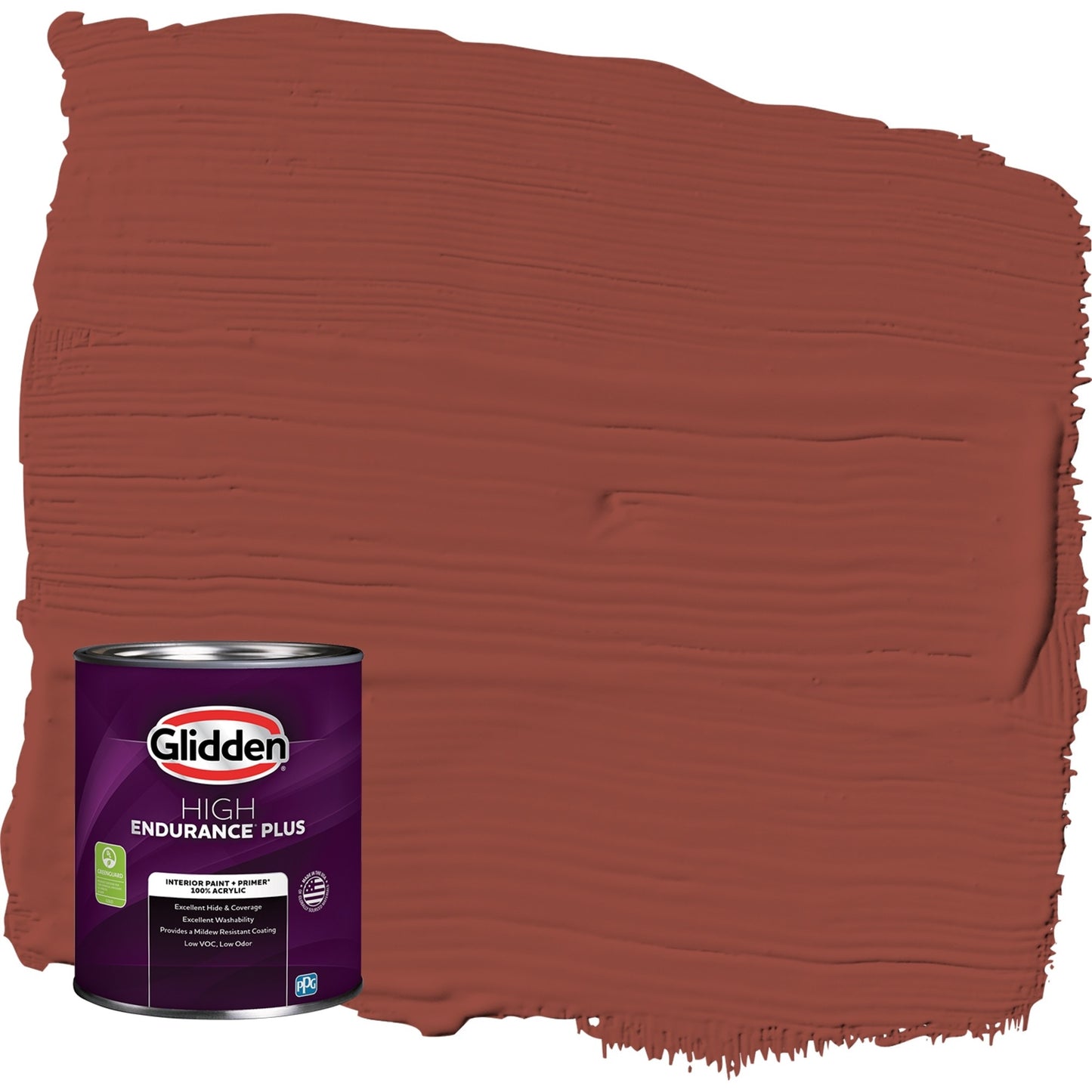 Glidden HEP Cedar Chest / Red, Flat Interior Paint with Primer, 1 Quart