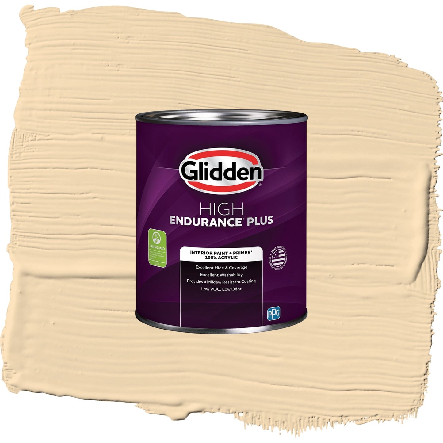 Glidden HEP Chai Tea Latte / Yellow, Semi-Gloss Interior Paint with Primer, 1 Quart