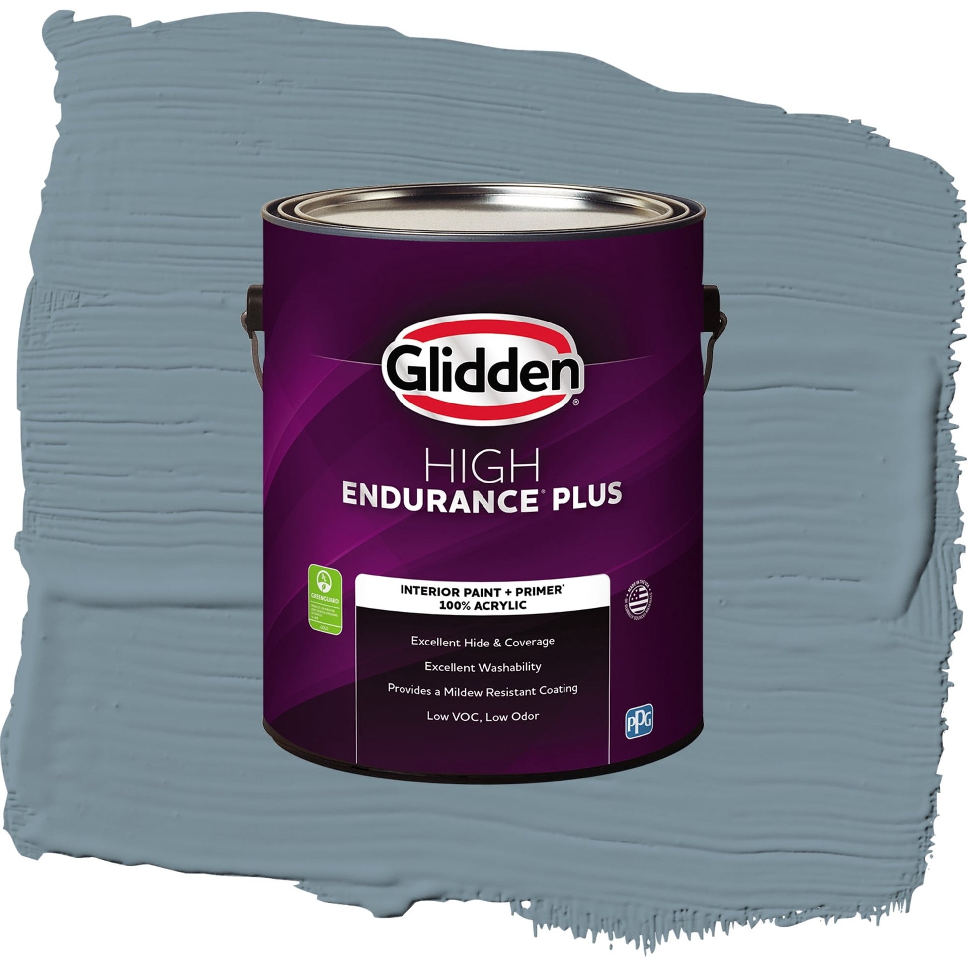 Glidden HEP Chalky Blue / Blue, Semi-Gloss Interior Paint with Primer, 1 Gallon
