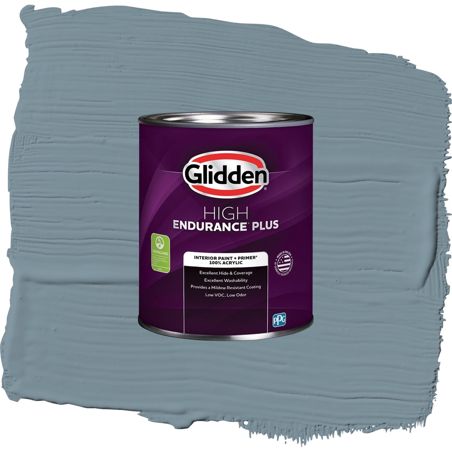 Glidden HEP Chalky Blue / Blue, Semi-Gloss Interior Paint with Primer, 1 Quart