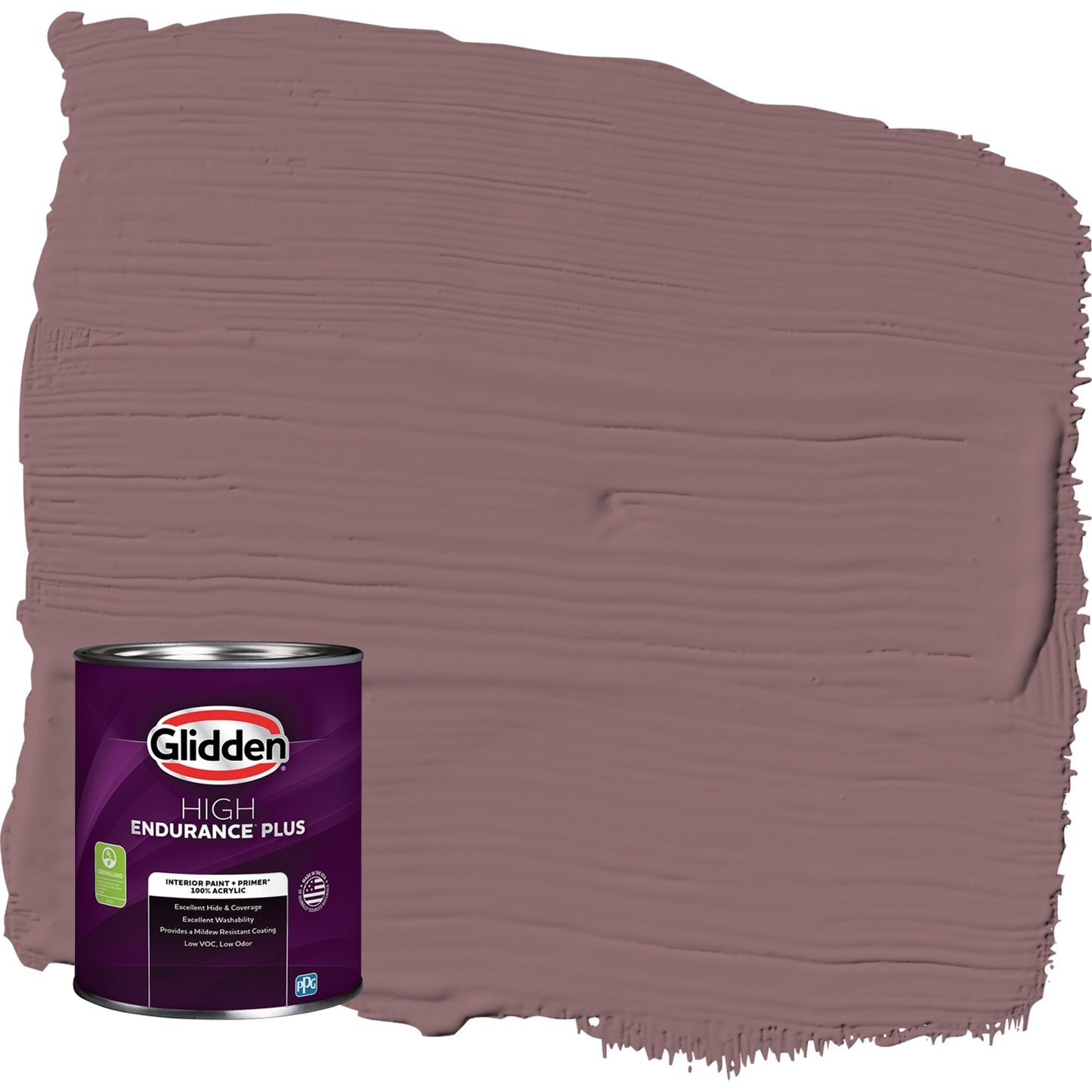 Glidden HEP Chocolate Sparkle / Purple Flat Interior Paint with Primer, 1 Quart