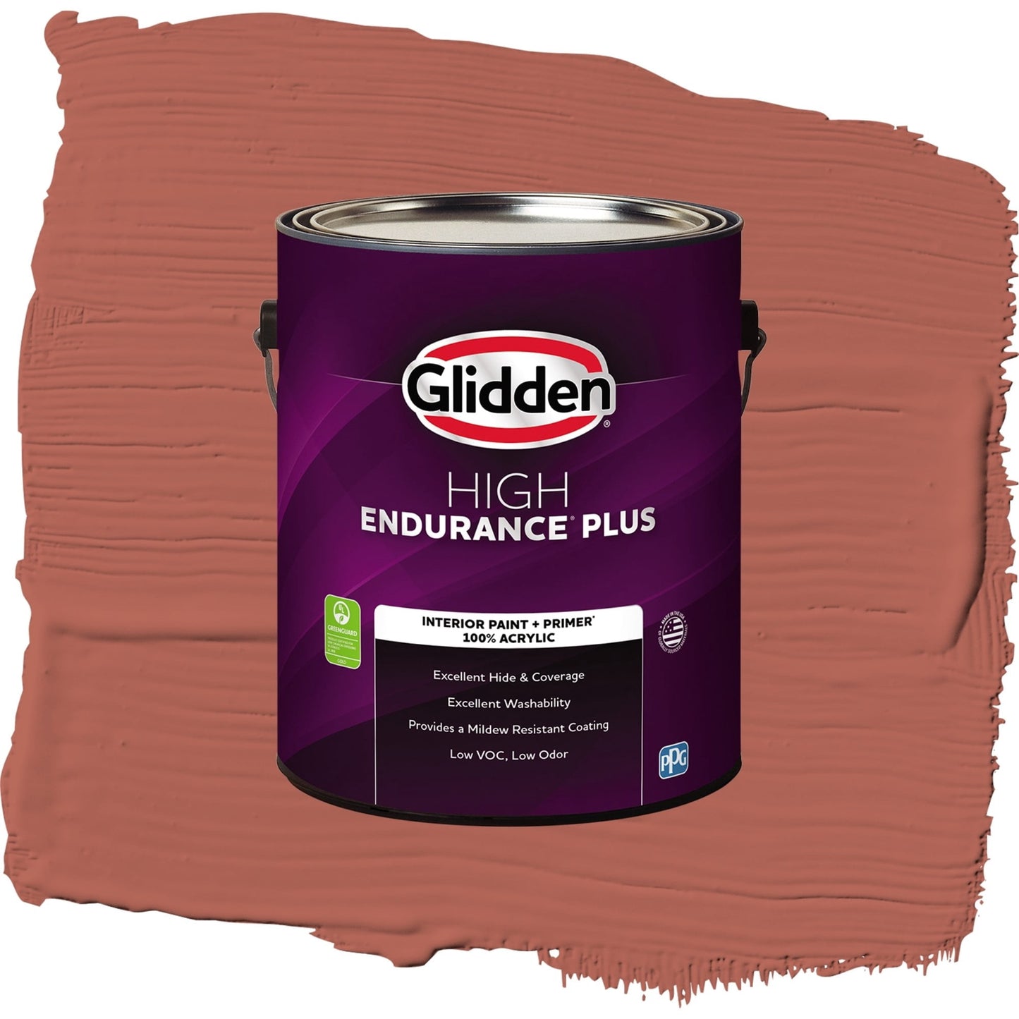Glidden HEP Cinnabar / Red, Semi-Gloss Interior Paint with Primer, 1 Gallon