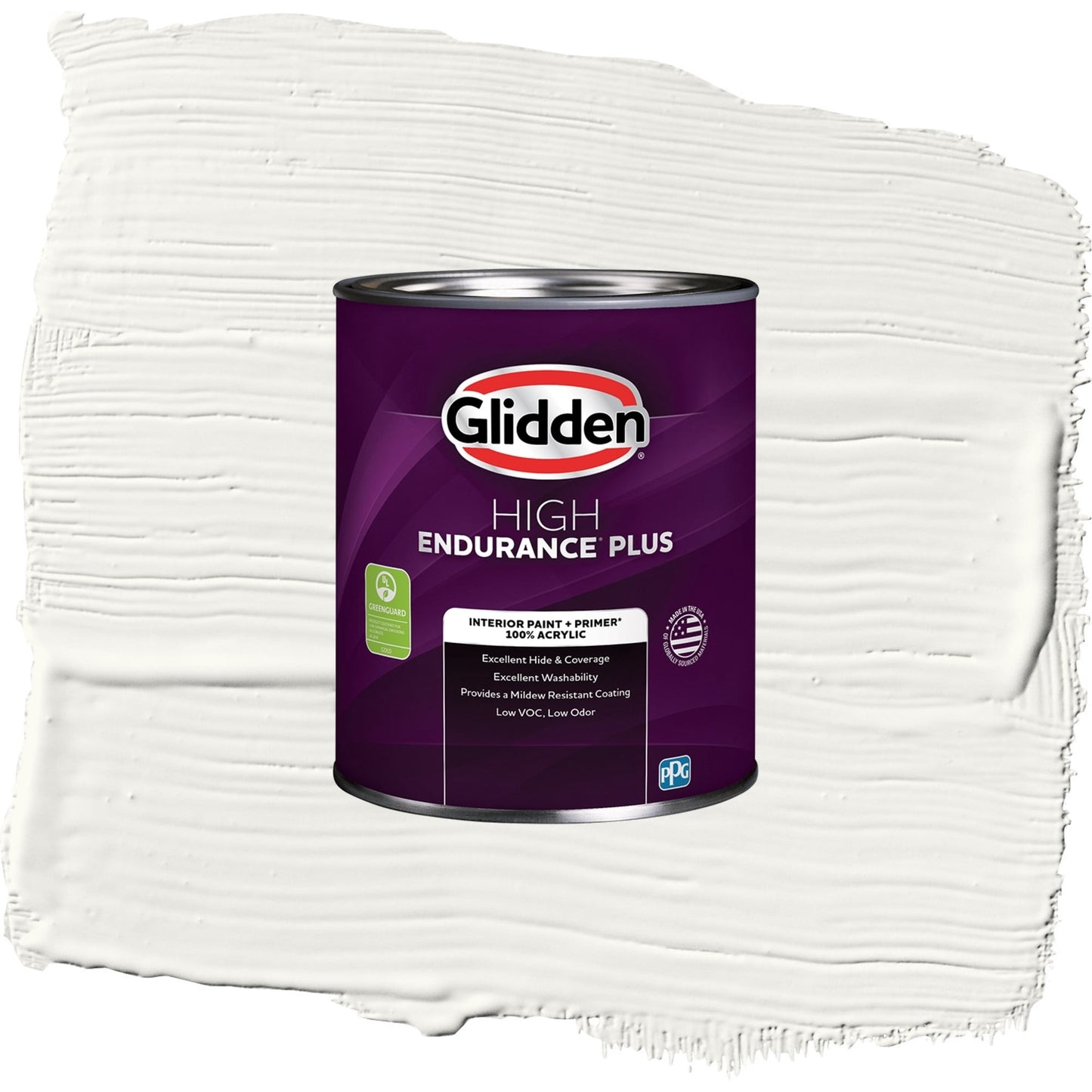 Glidden HEP Commercial White / White Eggshell Interior Paint with Primer, 1 Quart