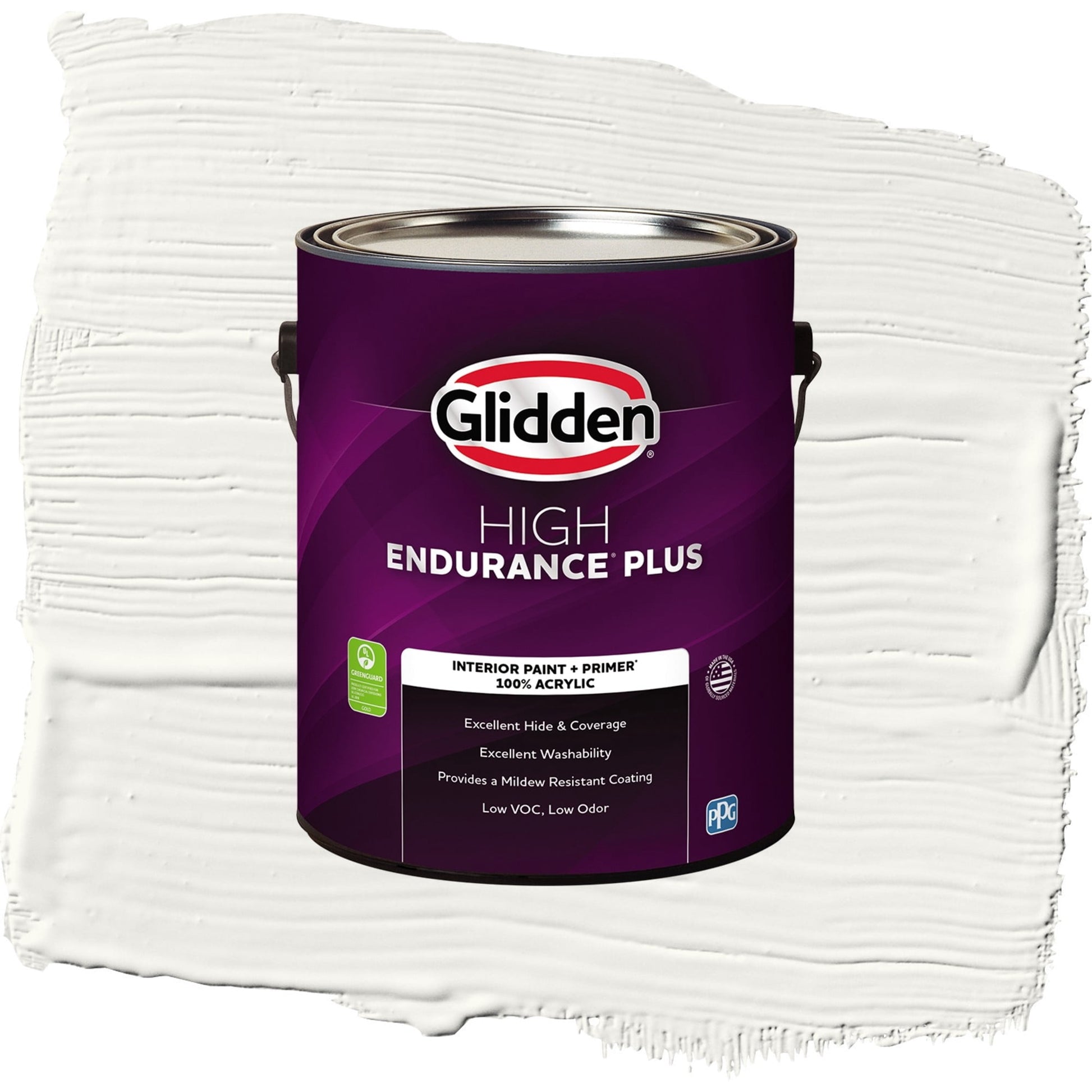Glidden HEP Commercial White / White Semi-Gloss Interior Paint with Primer, 1 Gallon