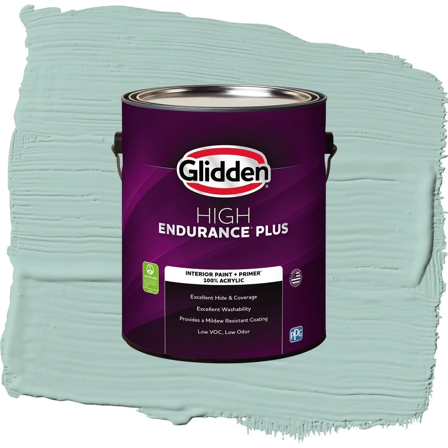 Glidden HEP Copenhagen / Green, Eggshell Interior Paint with Primer, 1 Gallon