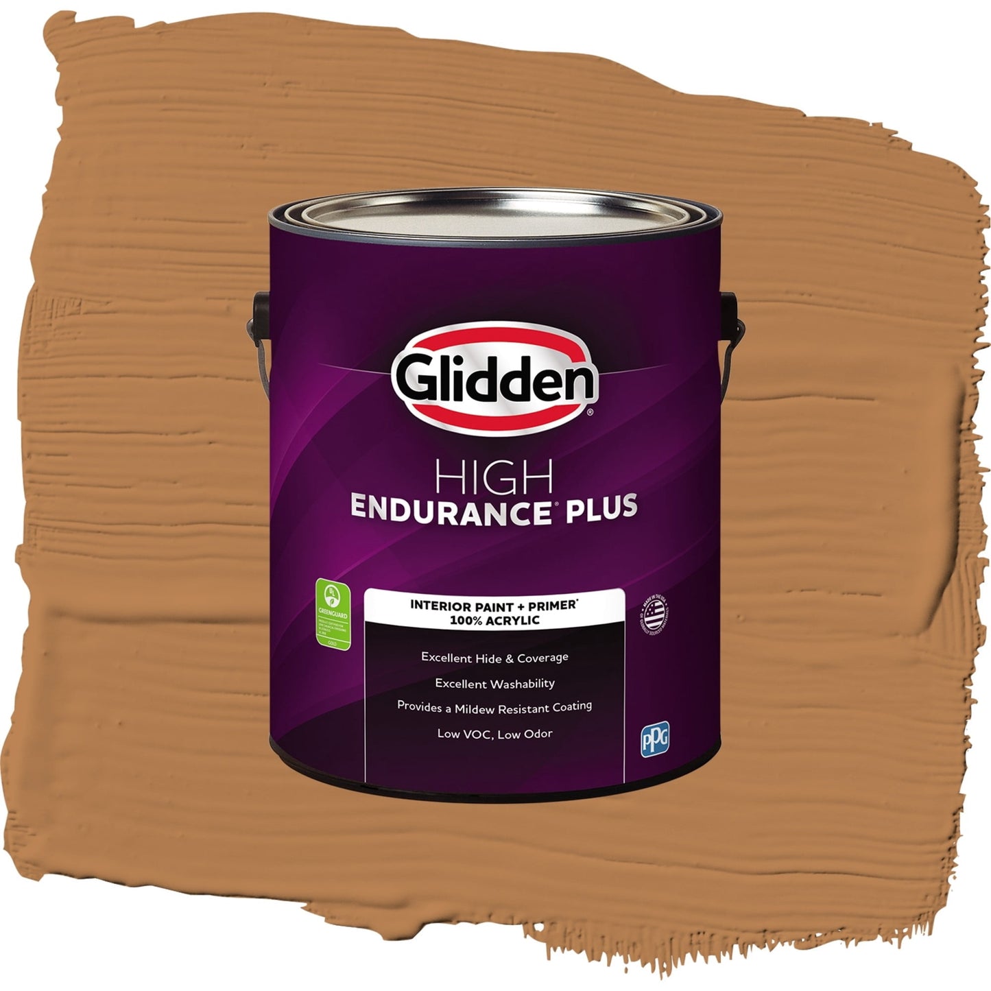Glidden HEP Cowboy Hat / Orange, Flat Interior Paint with Primer, 1 Gallon