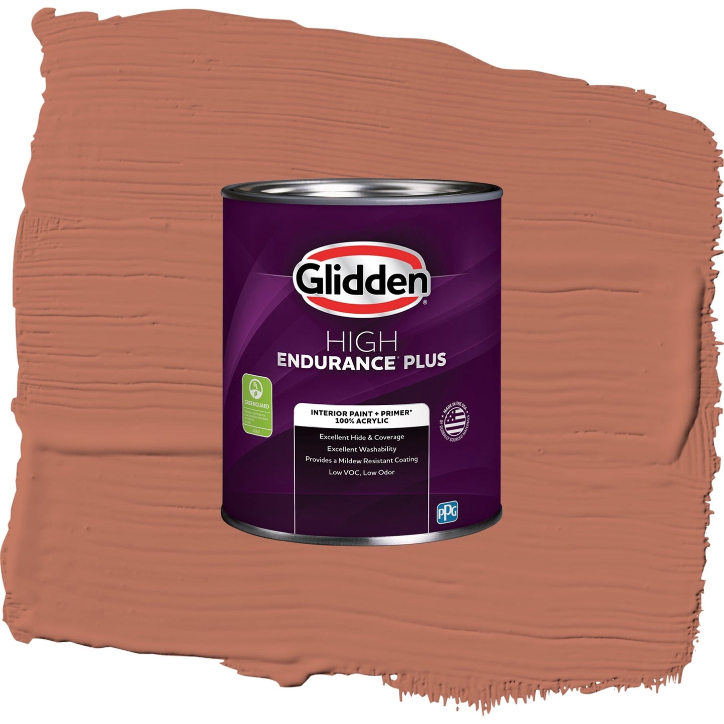Glidden HEP Crushed Cinnamon / Orange, Eggshell Interior Paint with Primer, 1 Quart
