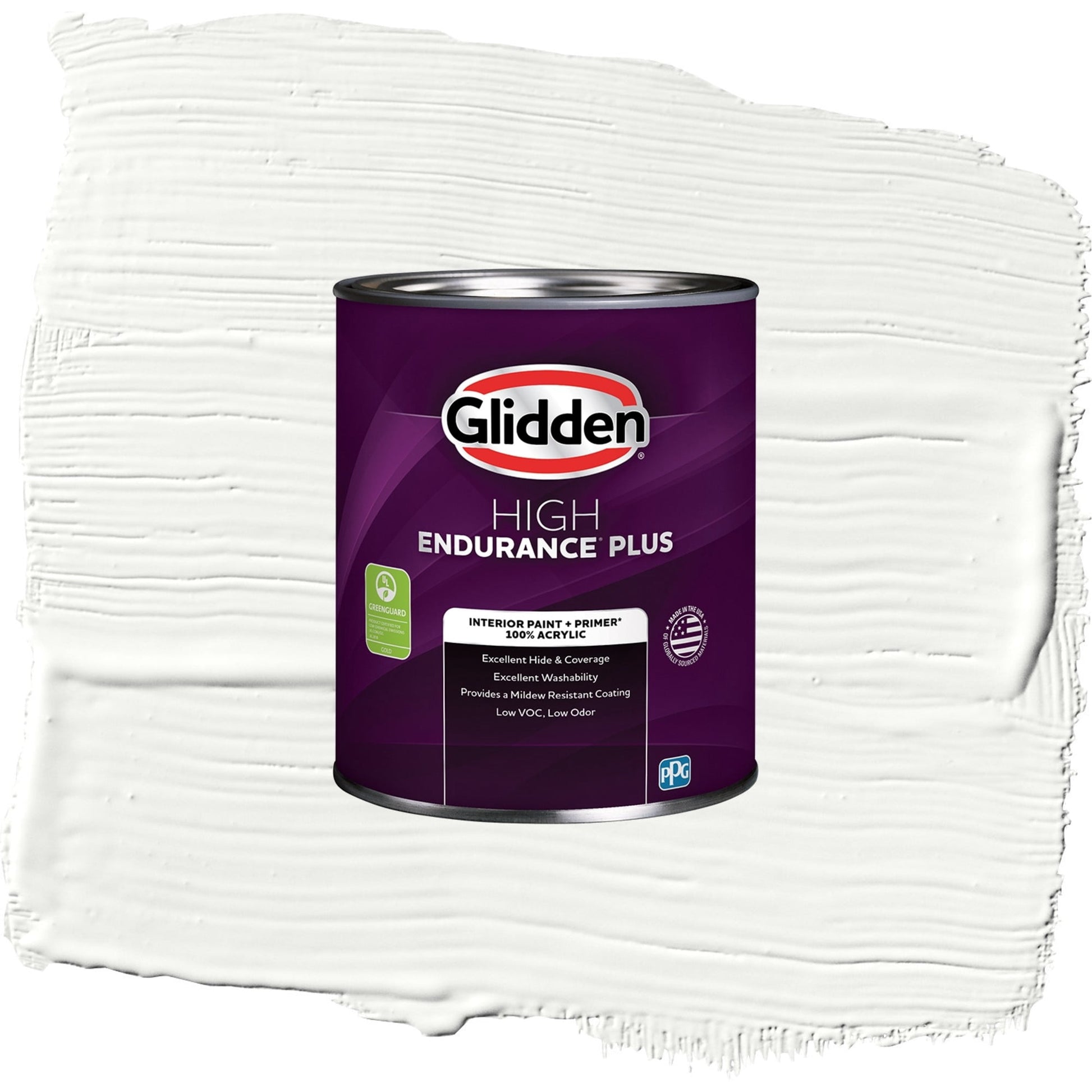 Glidden HEP Delicate White Semi-Gloss Interior Paint with Primer, 1 Quart