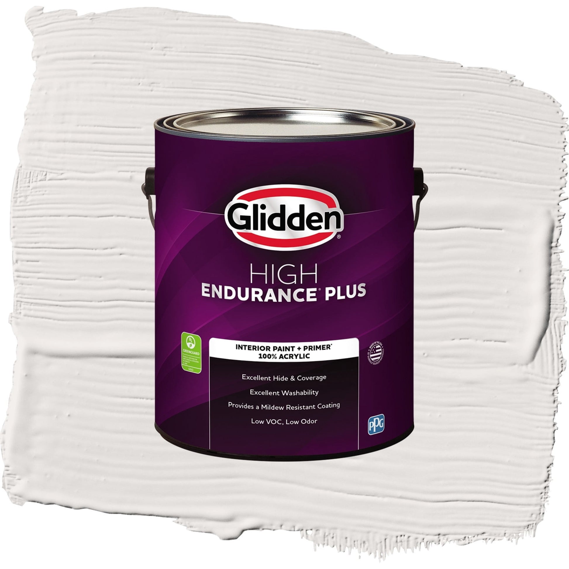 Glidden HEP Dusky Dawn / Grey, Flat Interior Paint with Primer, 1 Gallon