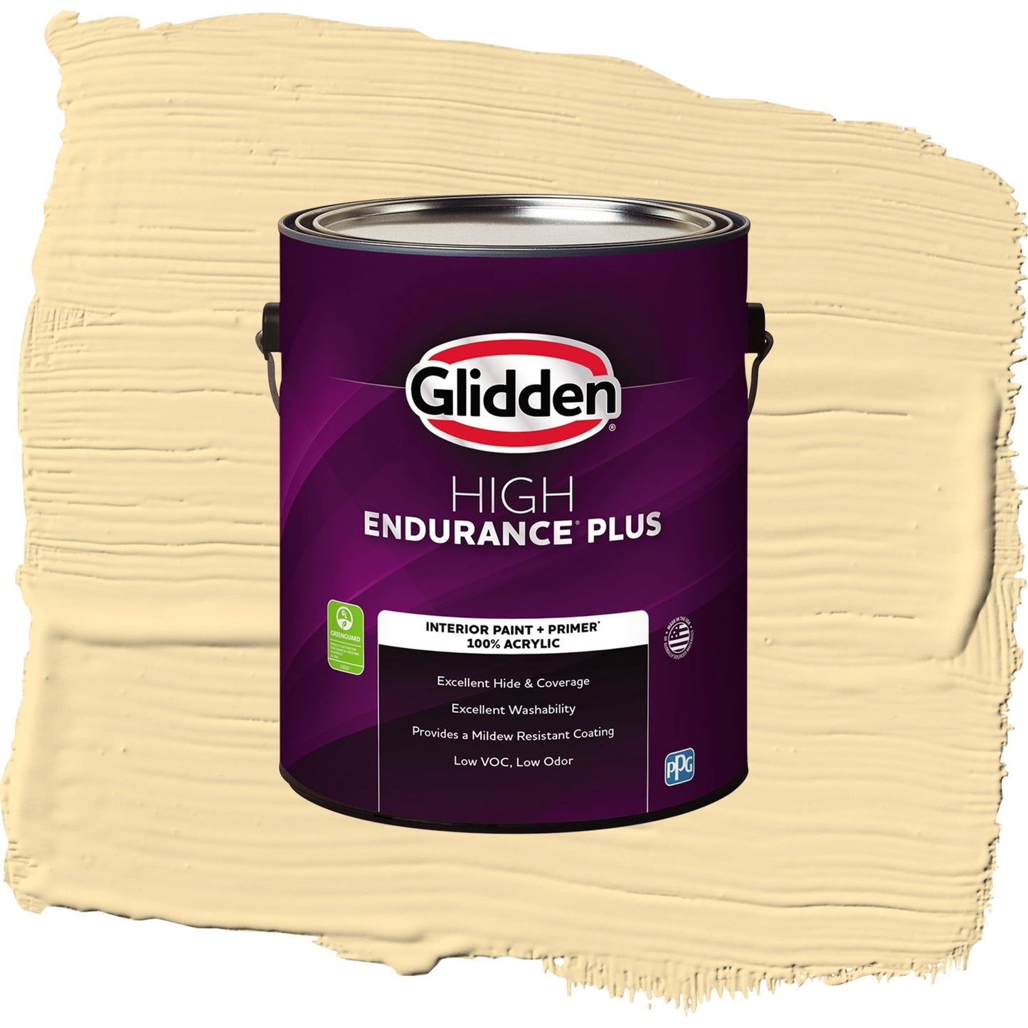 Glidden HEP Dusty Yellow / Yellow, Flat Interior Paint with Primer, 1 Gallon