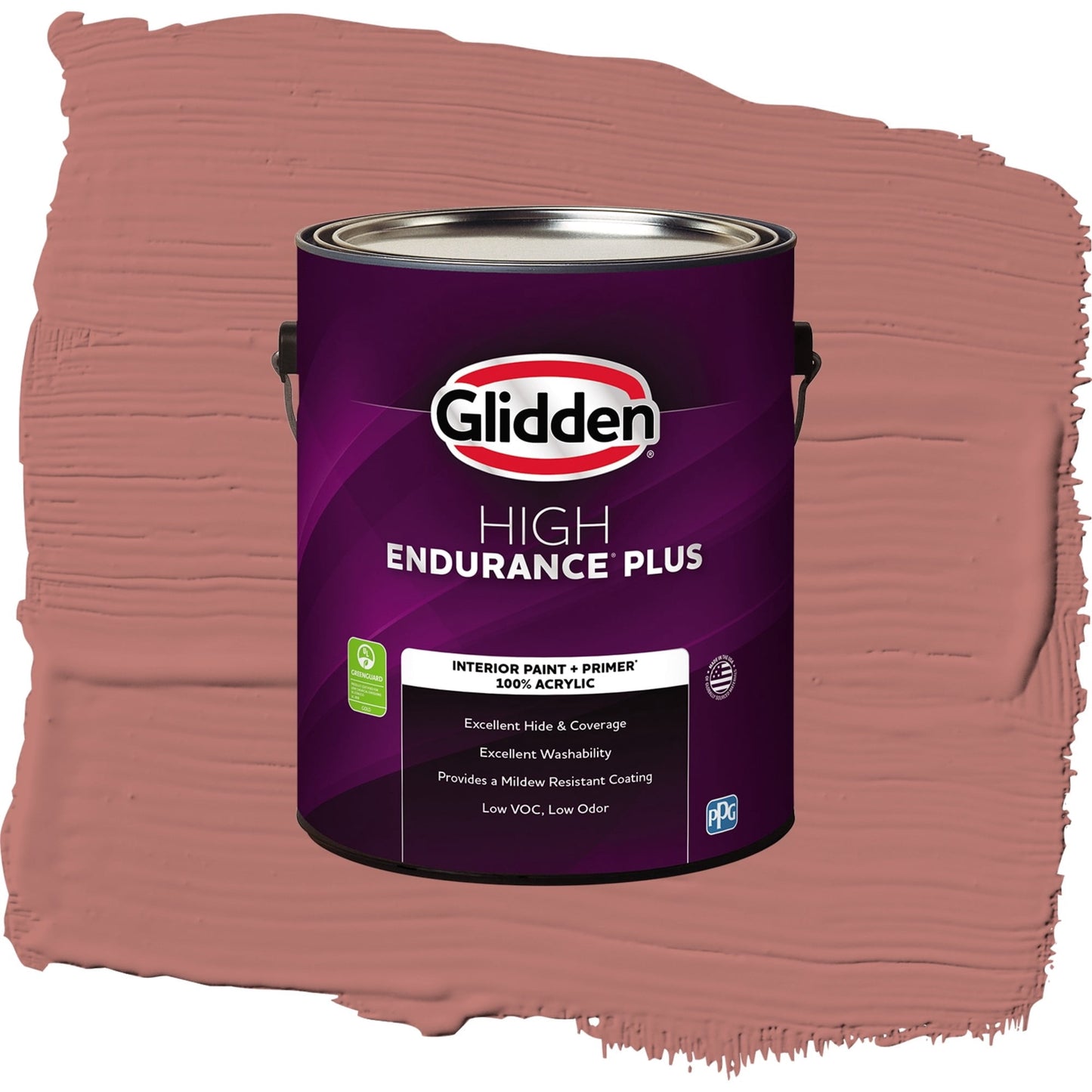 Glidden HEP Earth Rose / Red, Semi-Gloss Interior Paint with Primer, 1 Gallon
