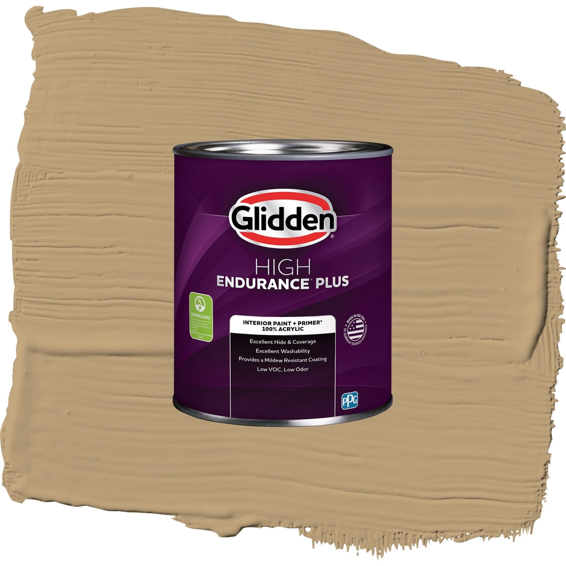 Glidden HEP Earthy Ocher / Beige, Eggshell Interior Paint with Primer, 1 Quart