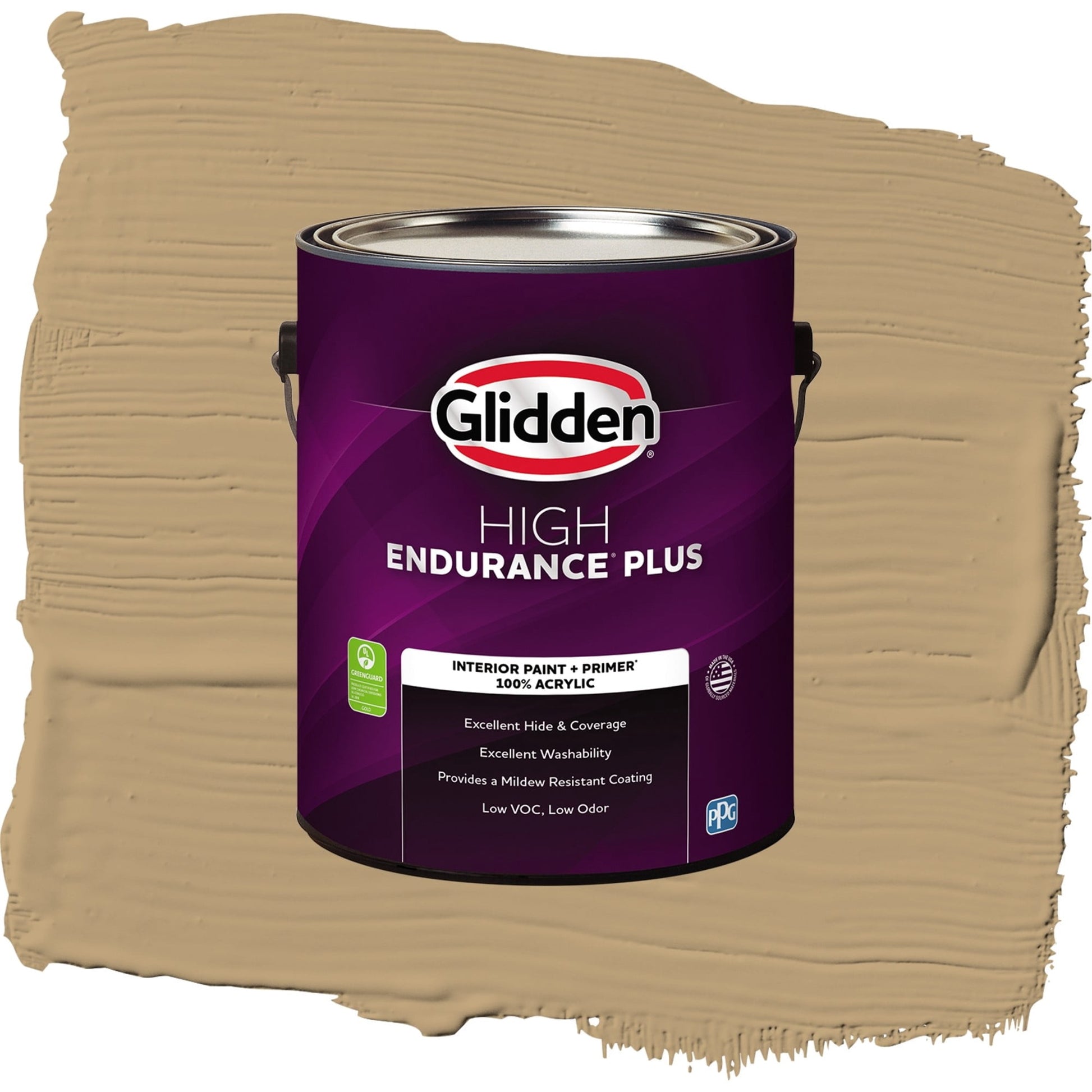 Glidden HEP Earthy Ocher / Beige, Semi-Gloss Interior Paint with Primer, 1 Gallon