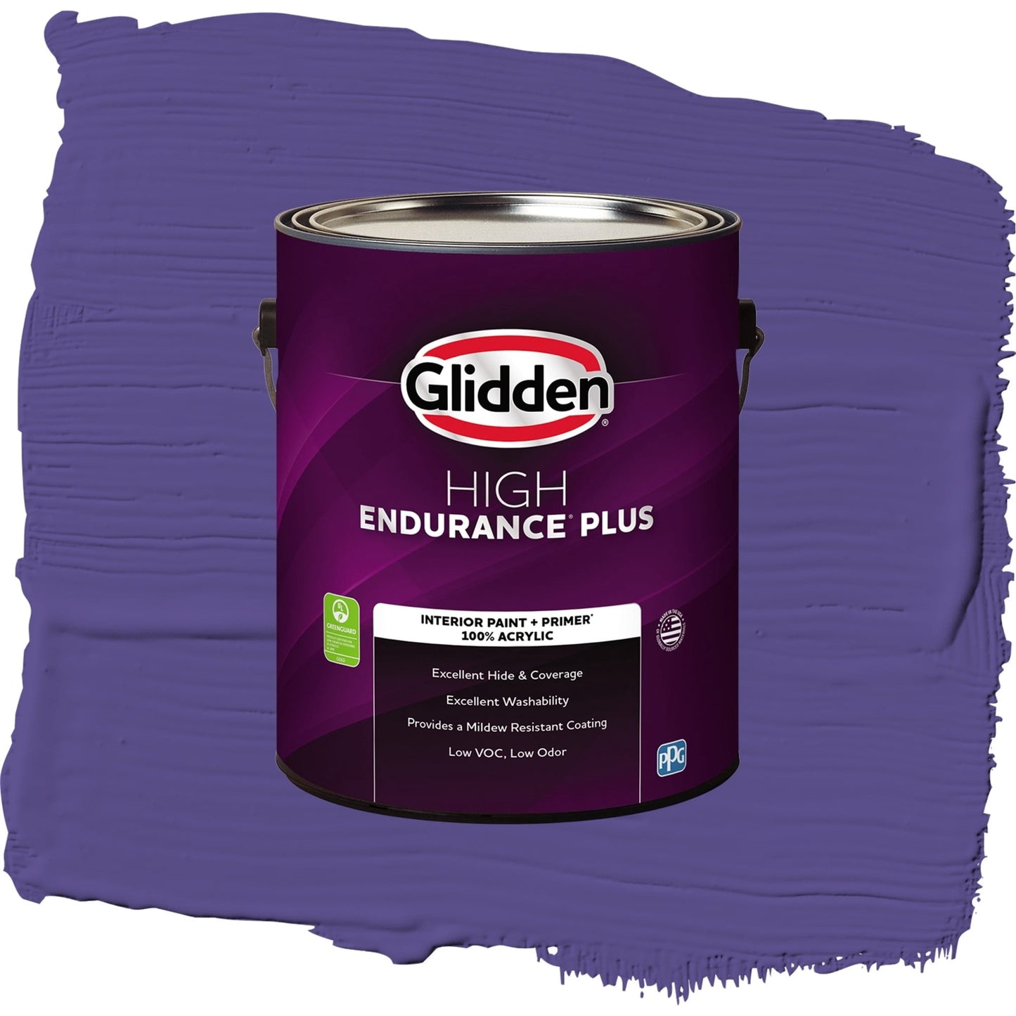 Glidden HEP Eggplant / Purple, Eggshell Interior Paint with Primer, 1 Gallon