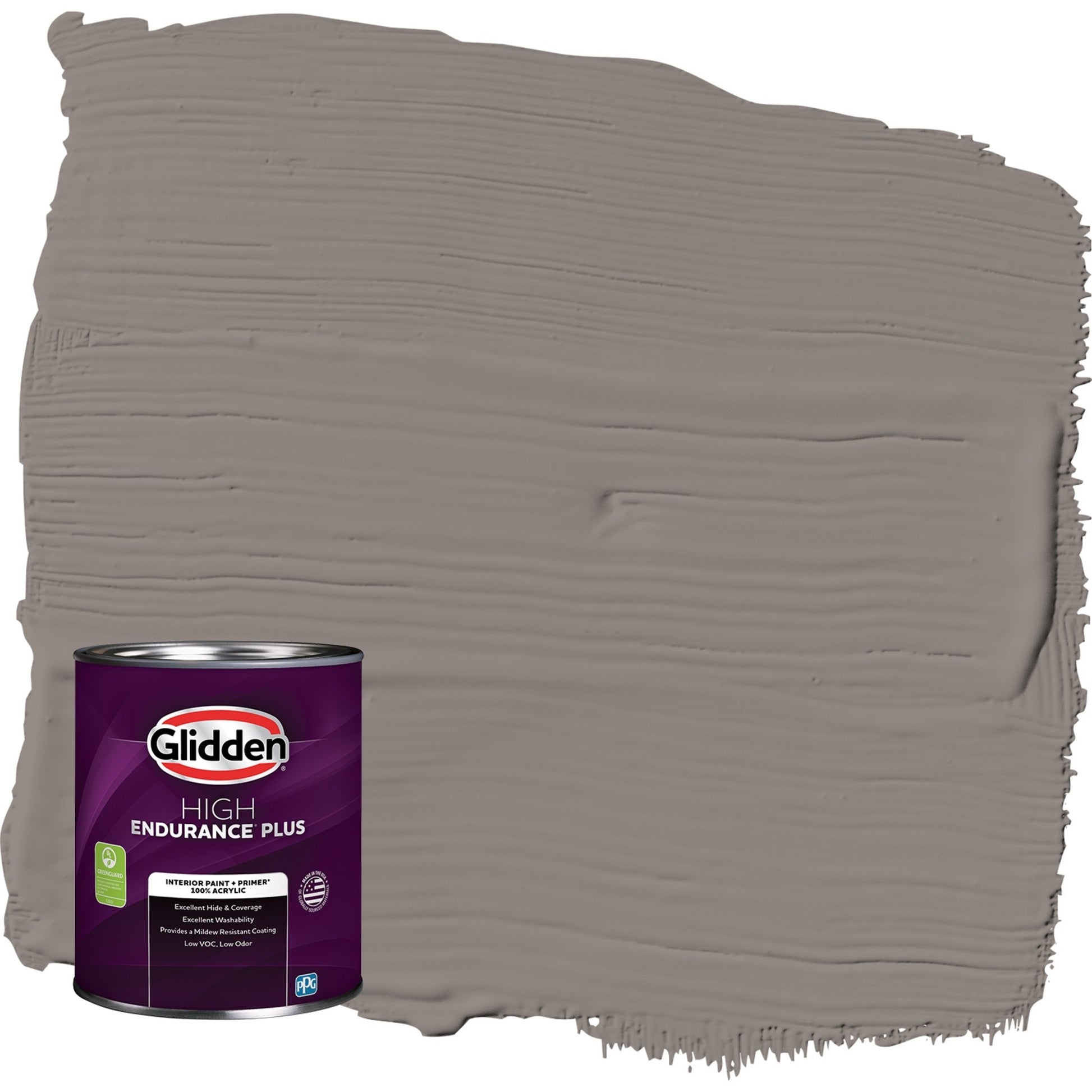 Glidden HEP Elephant Gray / Grey, Flat Interior Paint with Primer, 1 Quart