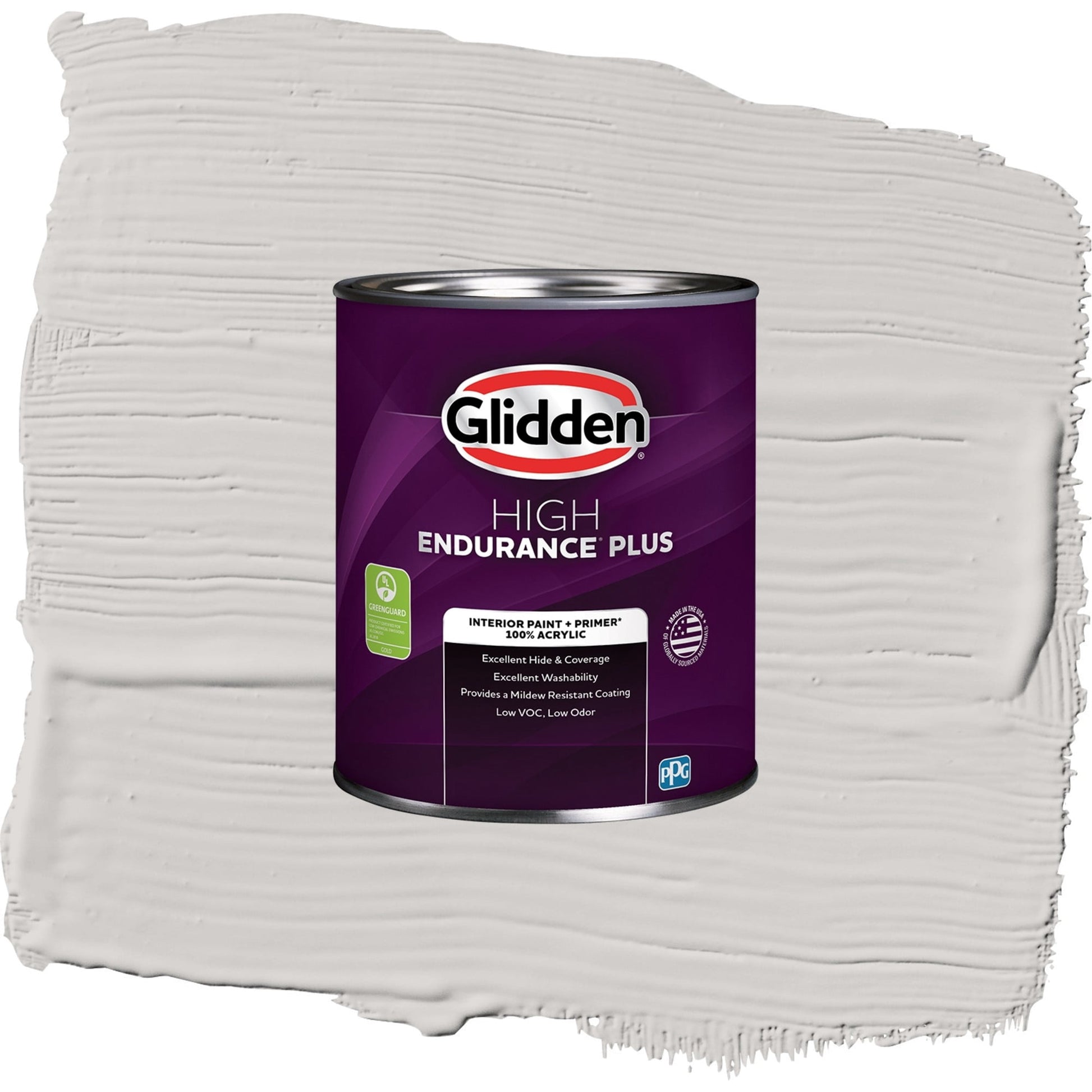 Glidden HEP Elusion / Grey, Semi-Gloss Interior Paint with Primer, 1 Quart