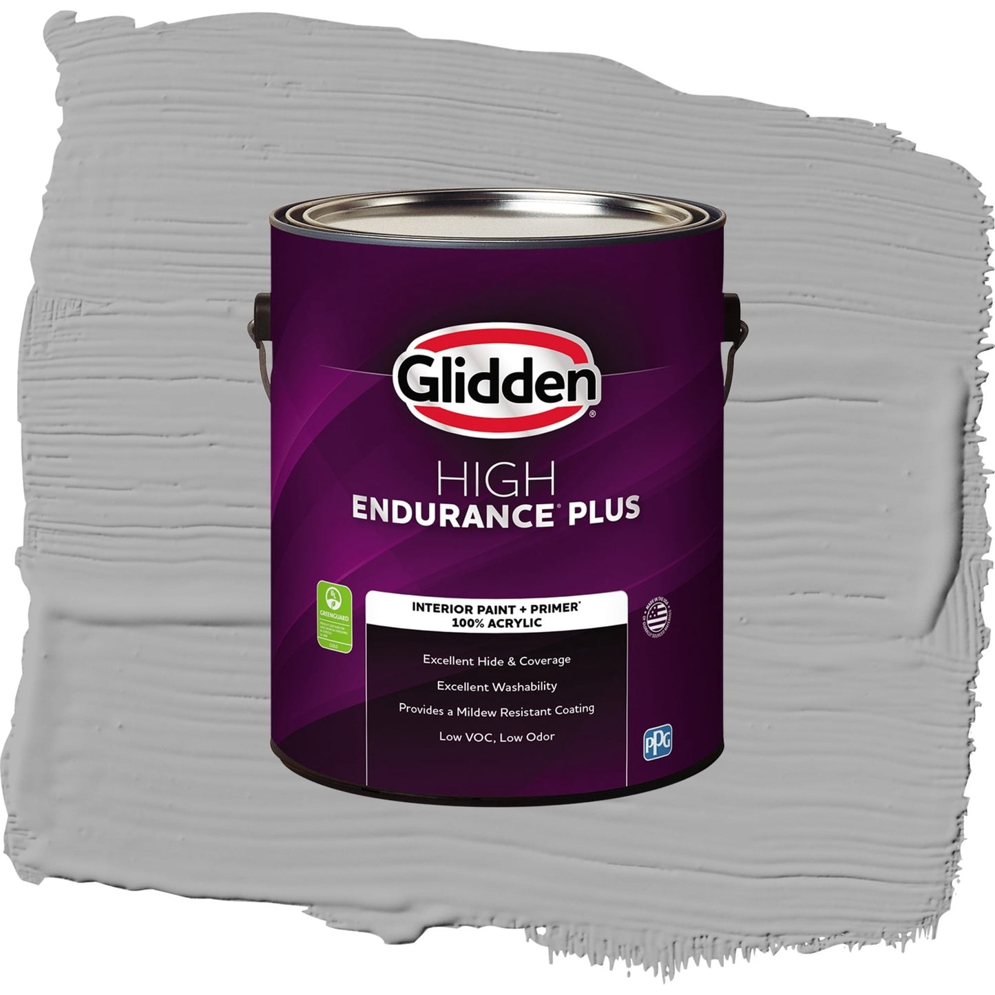 Glidden HEP Flagstone / Gray, Eggshell Interior Paint with Primer, 1 Gallon