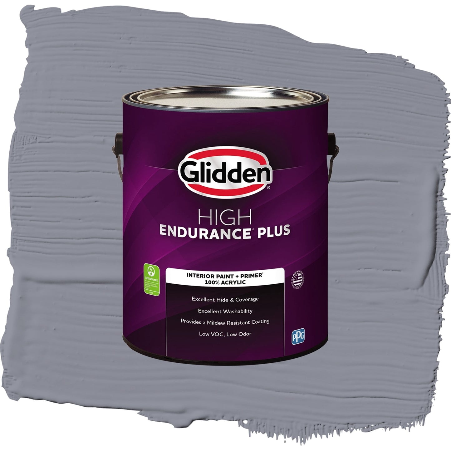 Glidden HEP Flannel Pajamas / Grey, Semi-Gloss Interior Paint with Primer, 1 Gallon