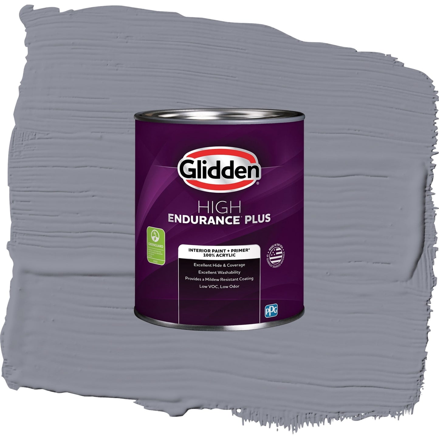 Glidden HEP Flannel Pajamas / Grey, Semi-Gloss Interior Paint with Primer, 1 Quart