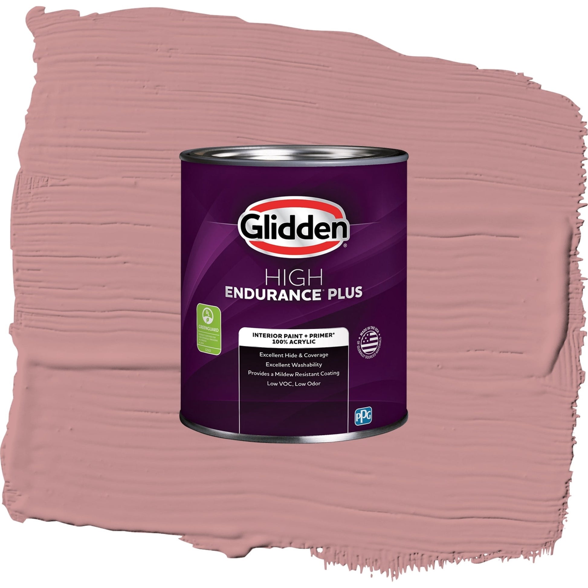 Glidden HEP Floral Tapestry / Pink, Eggshell Interior Paint with Primer, 1 Quart