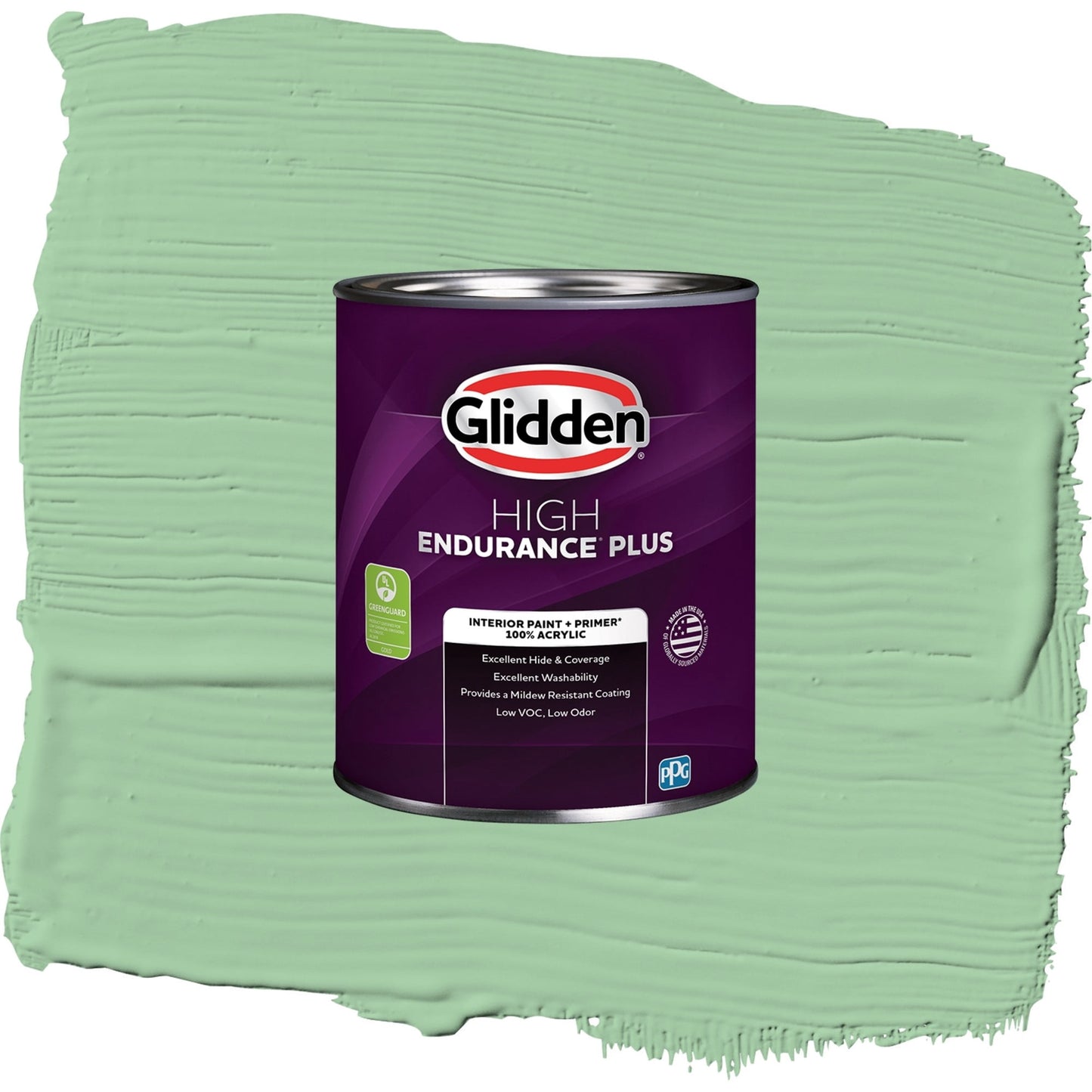 Glidden HEP French Market / Green, Eggshell Interior Paint with Primer, 1 Quart