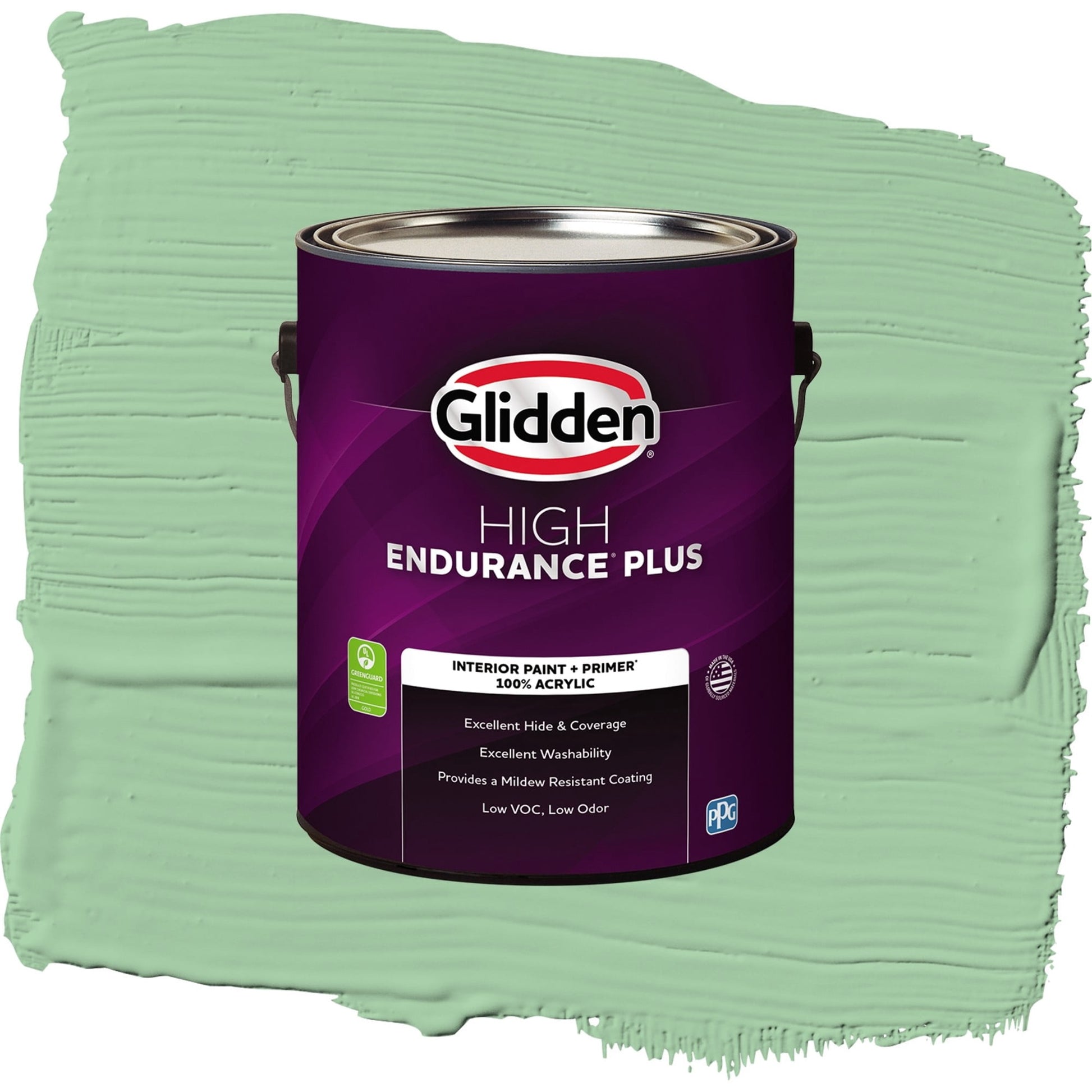 Glidden HEP French Market / Green, Semi-Gloss Interior Paint with Primer, 1 Gallon