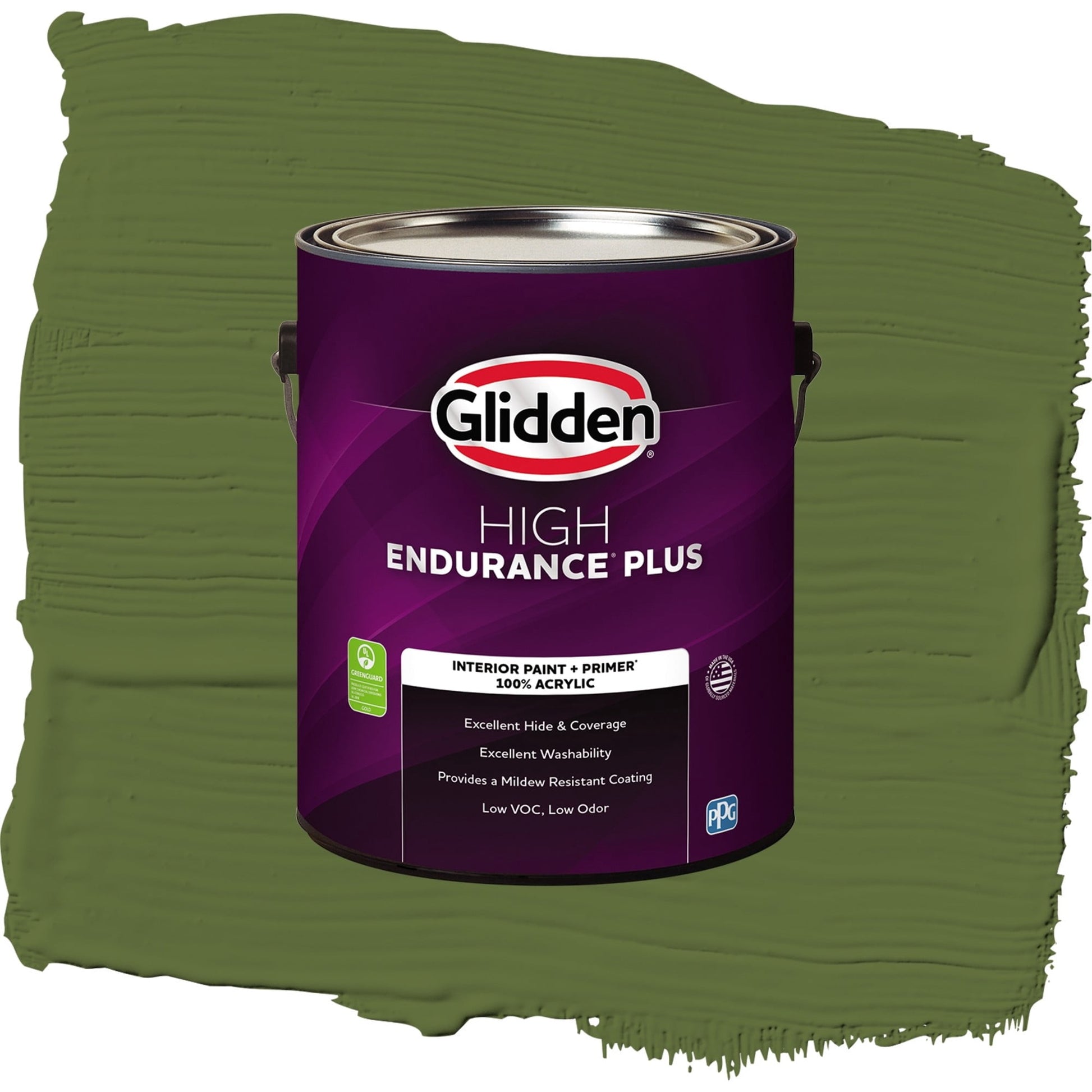 Glidden HEP Globe Artichoke / Green, Eggshell Interior Paint with Primer, 1 Gallon