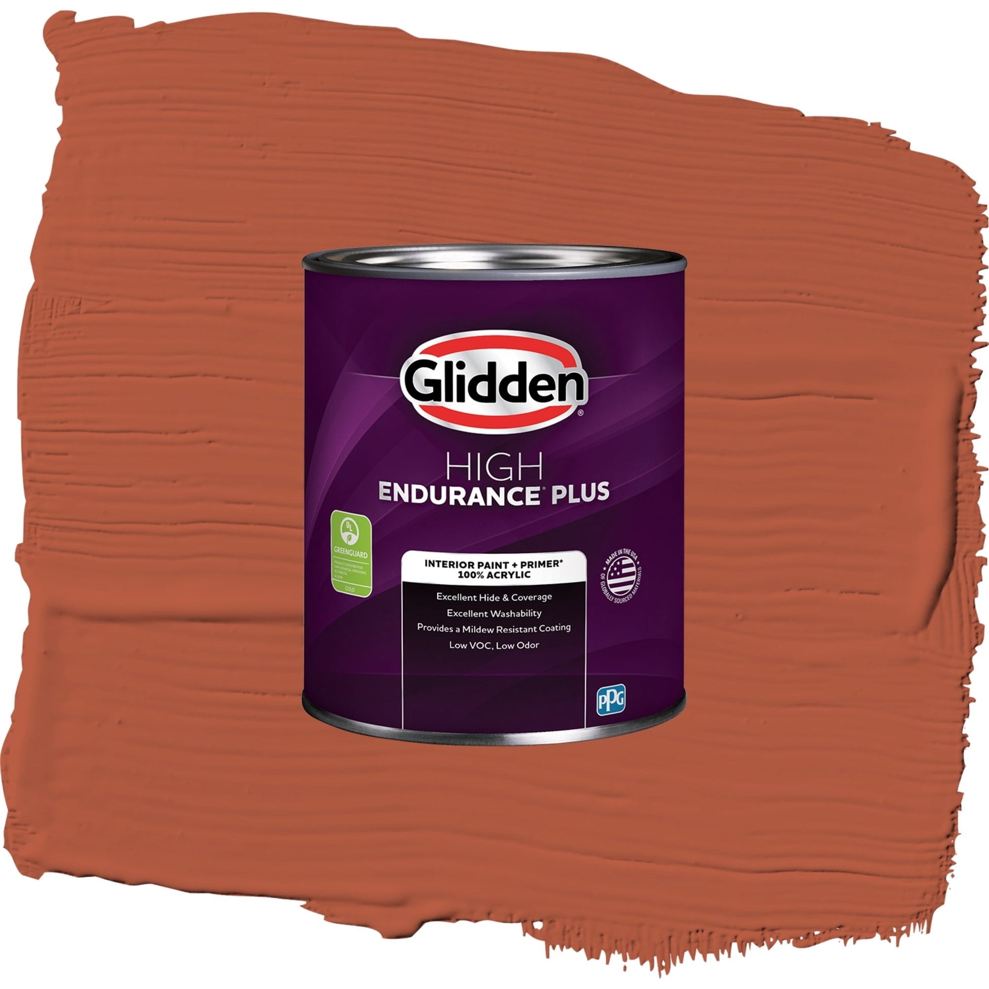 Glidden HEP Glowing Firelight / Orange, Eggshell Interior Paint with Primer, 1 Quart