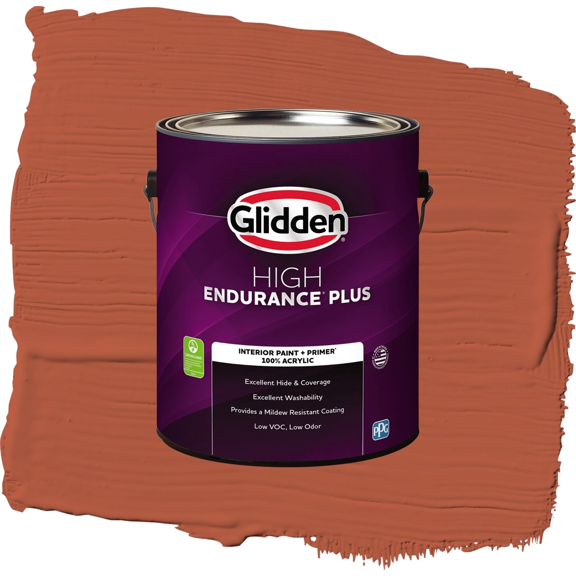 Glidden HEP Glowing Firelight / Orange, Semi-Gloss Interior Paint with Primer, 1 Gallon