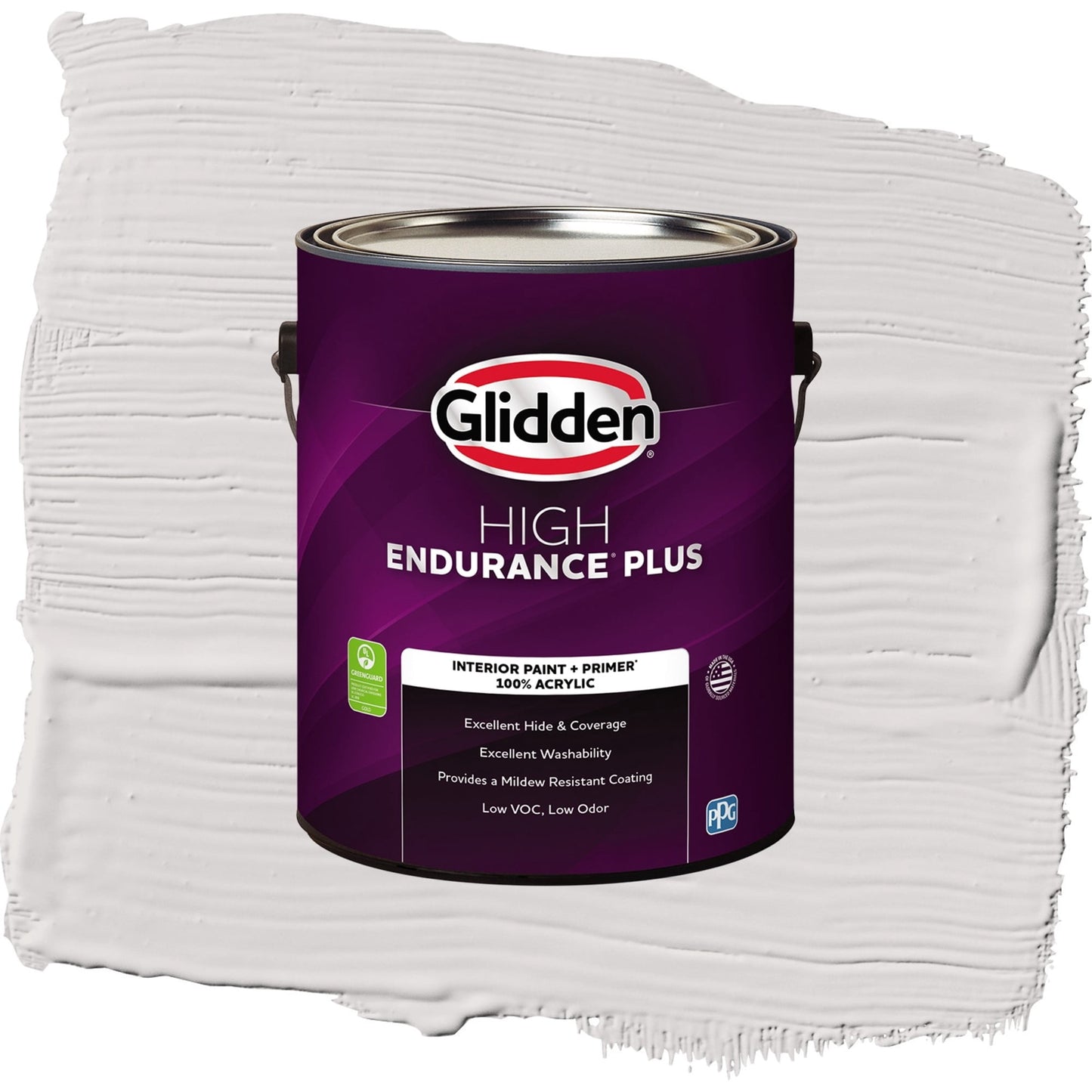 Glidden HEP Go To Gray / Grey, Semi-Gloss Interior Paint with Primer, 1 Gallon