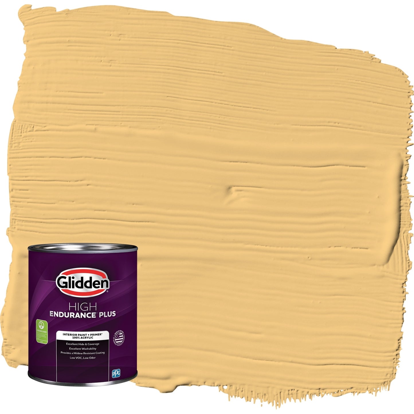 Glidden HEP Gold Buff / Yellow, Semi-Gloss Interior Paint with Primer, 1 Quart