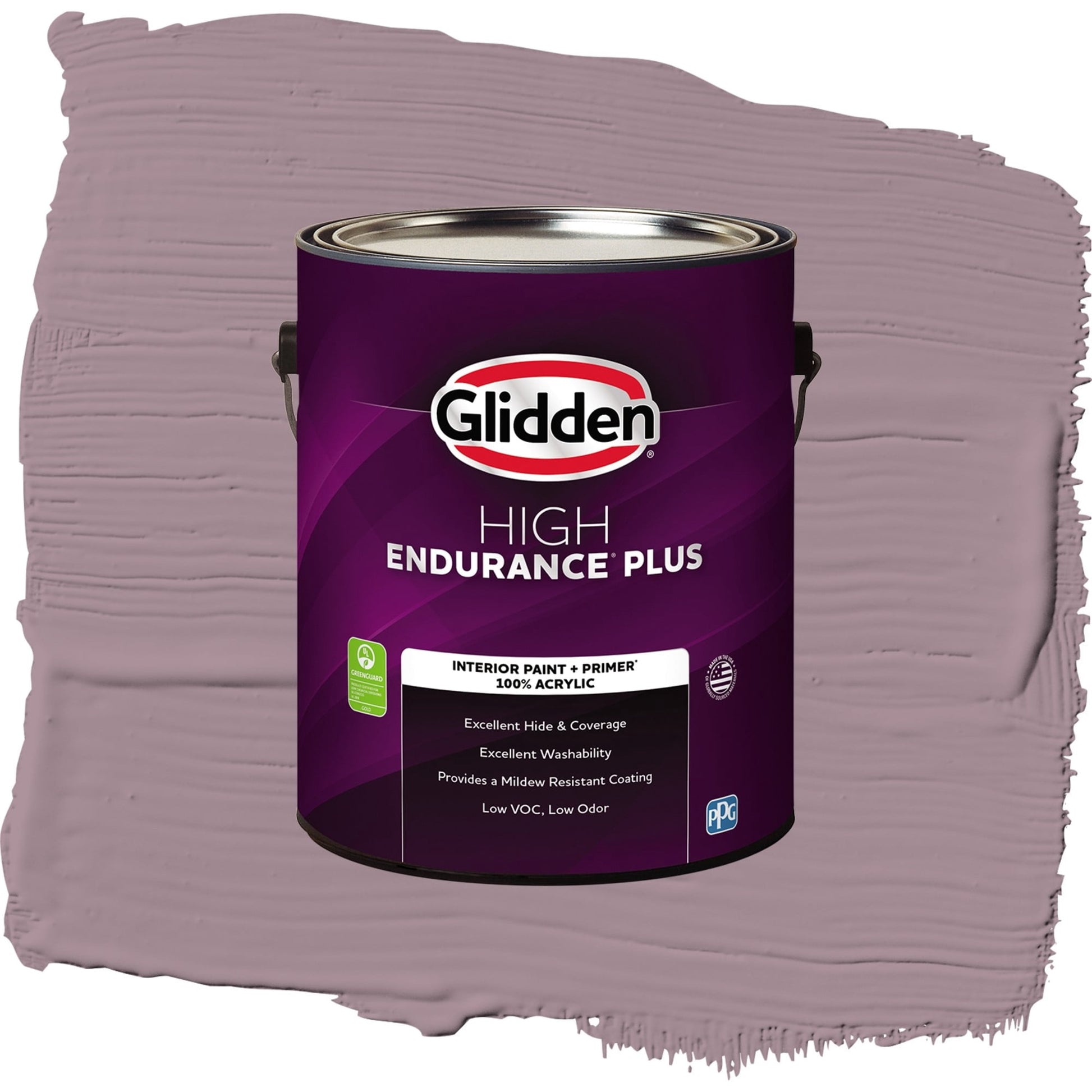Glidden HEP Gothic Amethyst / Purple, Flat Interior Paint with Primer, 1 Gallon