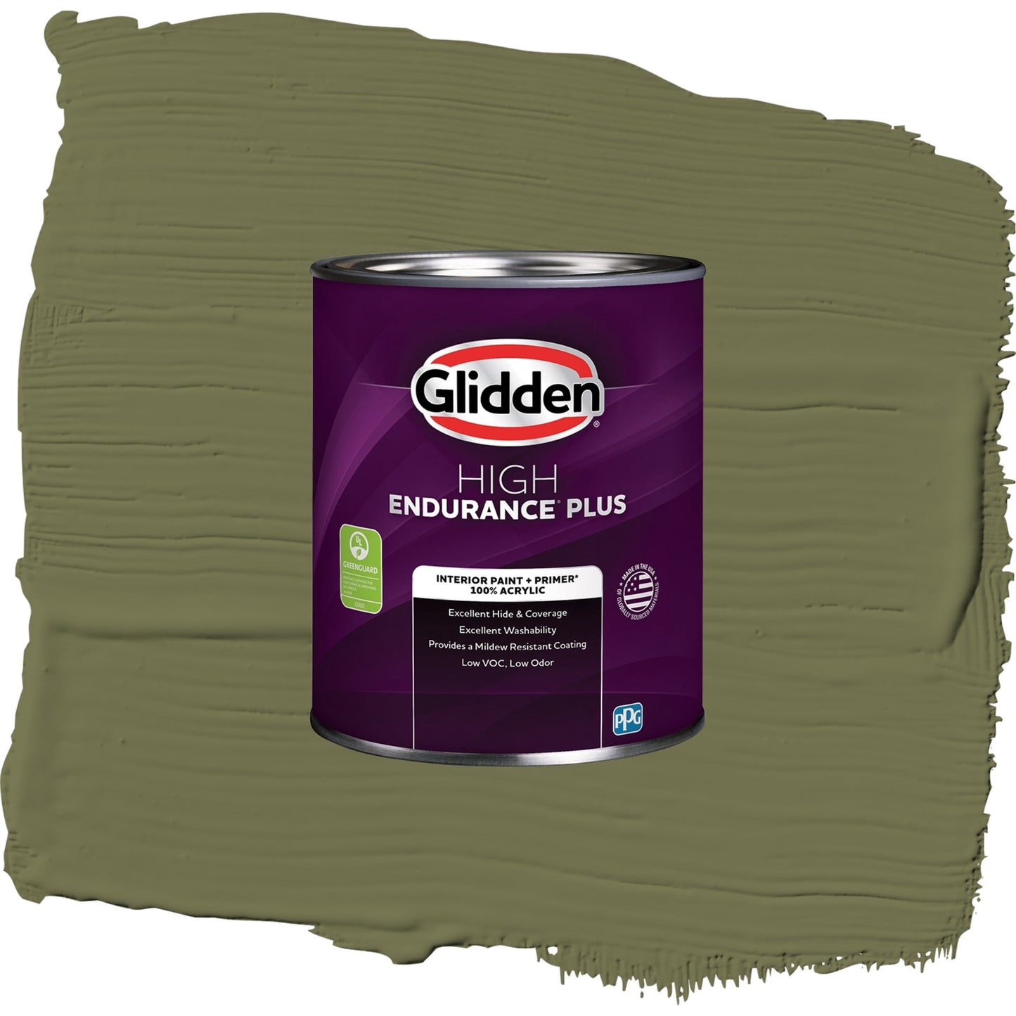 Glidden HEP Gratefully Grass / Green, Eggshell Interior Paint with Primer, 1 Quart