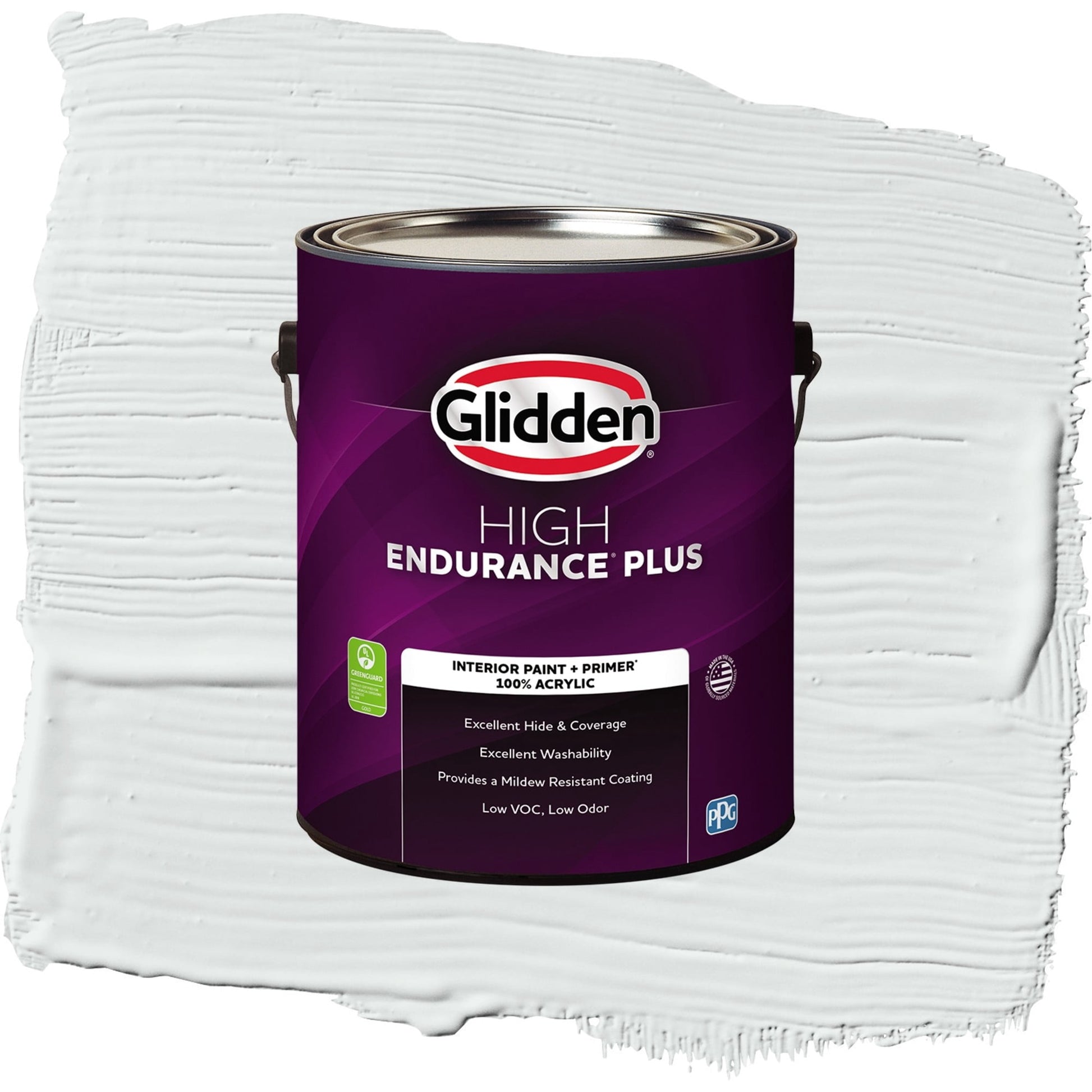 Glidden HEP Gray Glimpse / Grey, Semi-Gloss Interior Paint with Primer, 1 Gallon