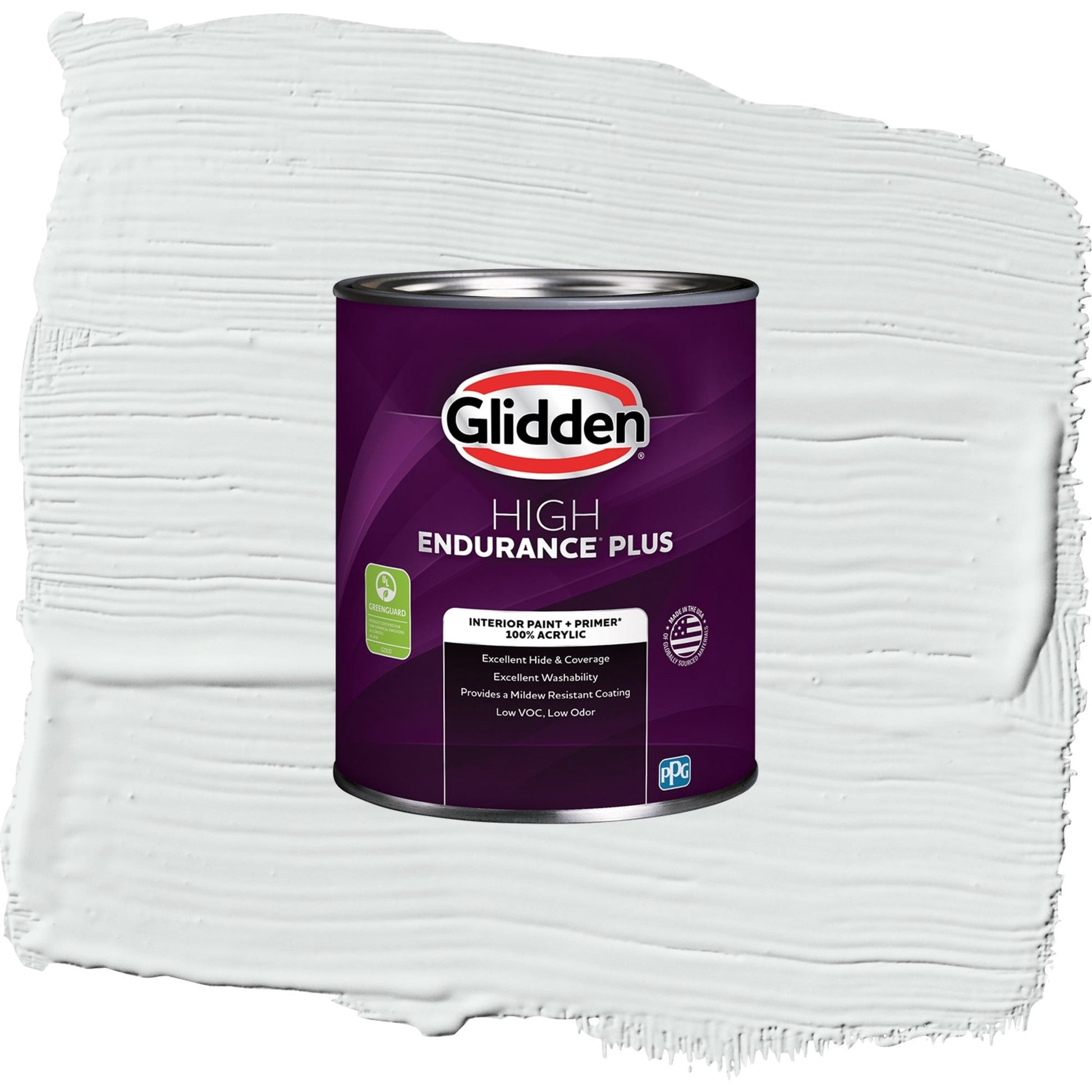 Glidden HEP Gray Glimpse / Grey, Semi-Gloss Interior Paint with Primer, 1 Quart