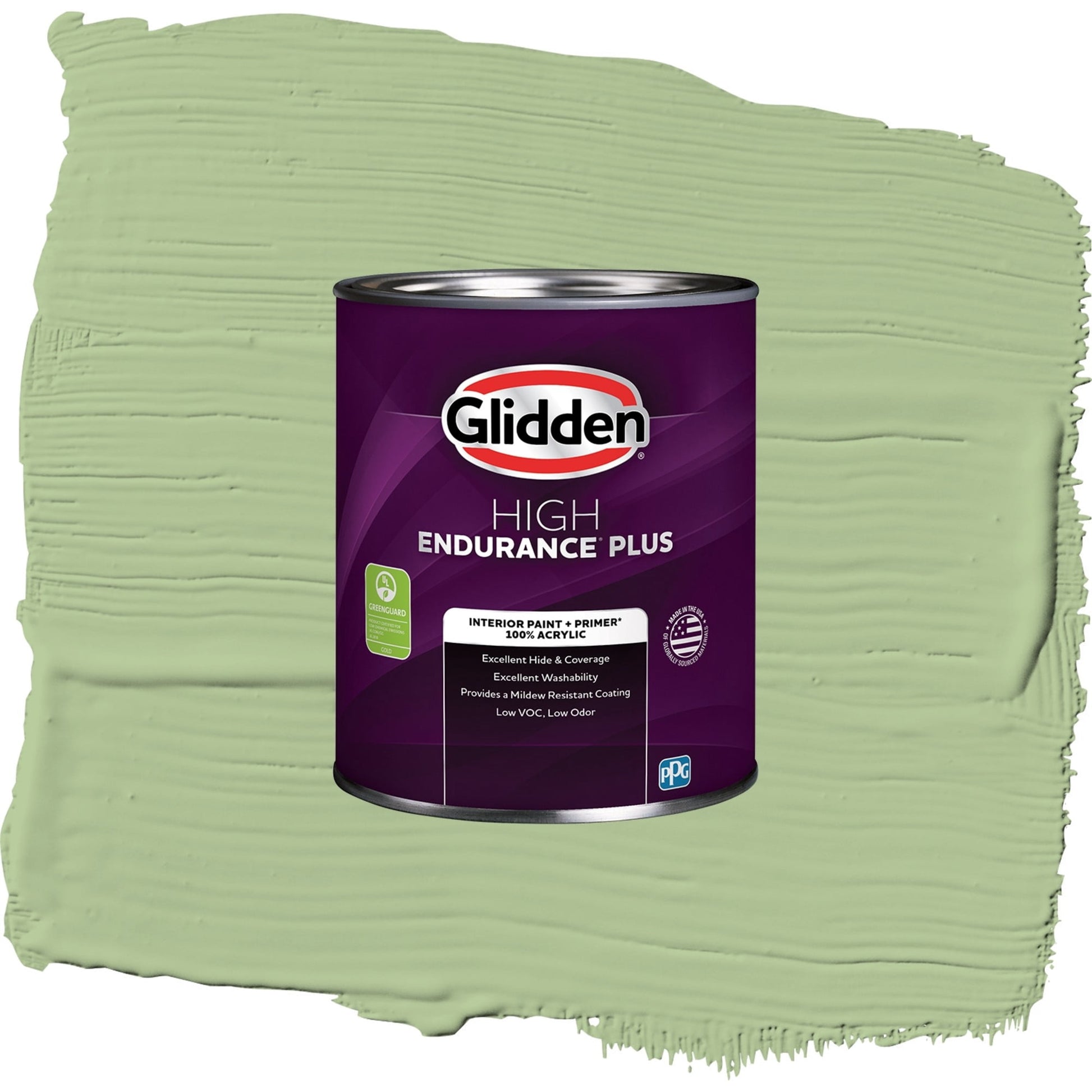 Glidden HEP Harmonious / Green, Eggshell Interior Paint with Primer, 1 Quart